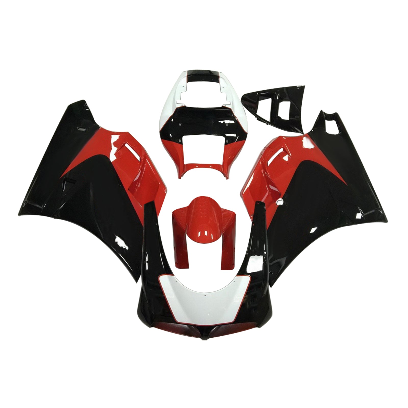 Amotopart Ducati 996 748 1996-2002 Red & Black Style 5 Fairing Kit
