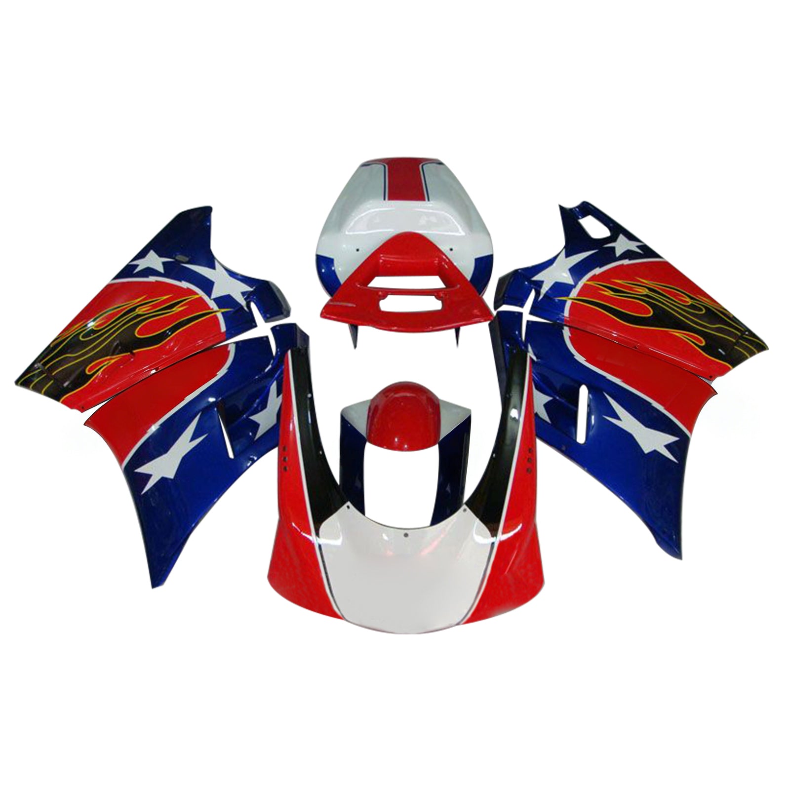 Amotopart Ducati 748/916/996/998 1996-2002 Red&Blue Style2 Fairing Kit