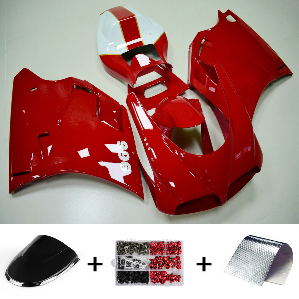 Amotopart 1996-2002 Ducati 996 Red Fairing Kit