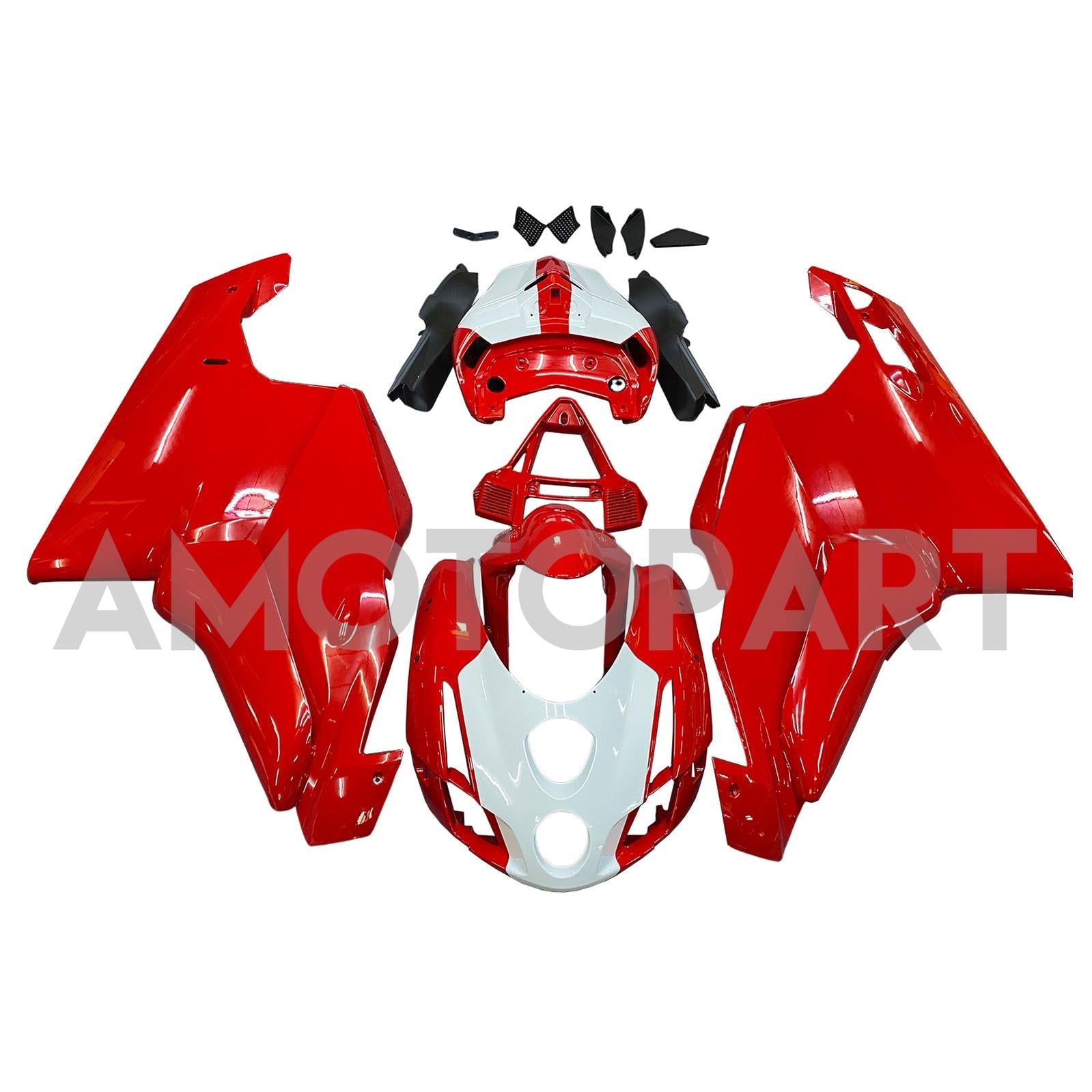 Amotopart 2003 2004 Ducati 999 749 Red&White Style15 Fairing Kit