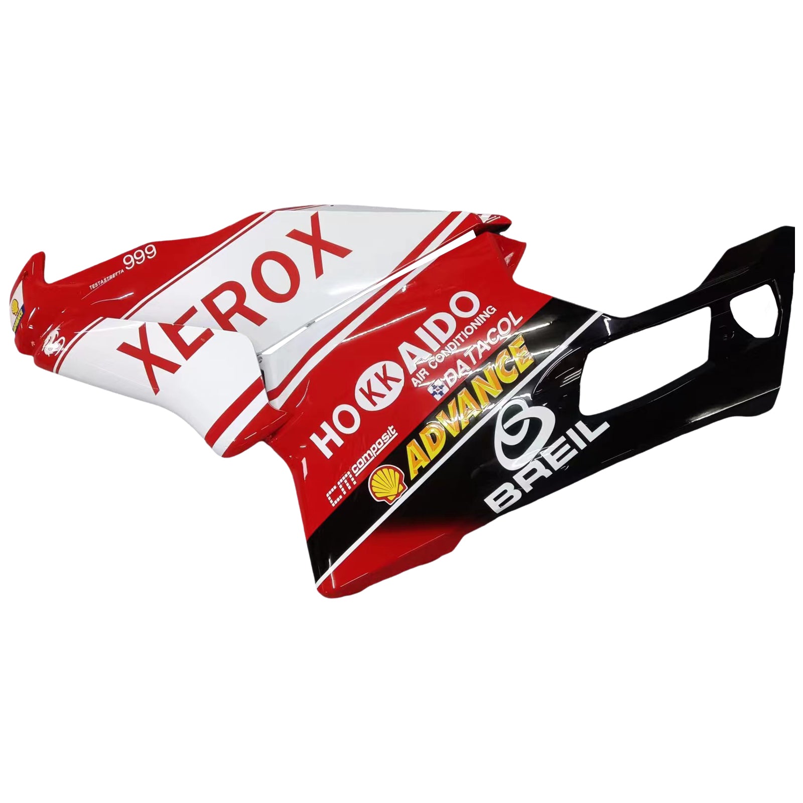 Amotopart 2003 2004 Ducati 999 749 Rouge et Blanc avec Kit de Carénage Logo