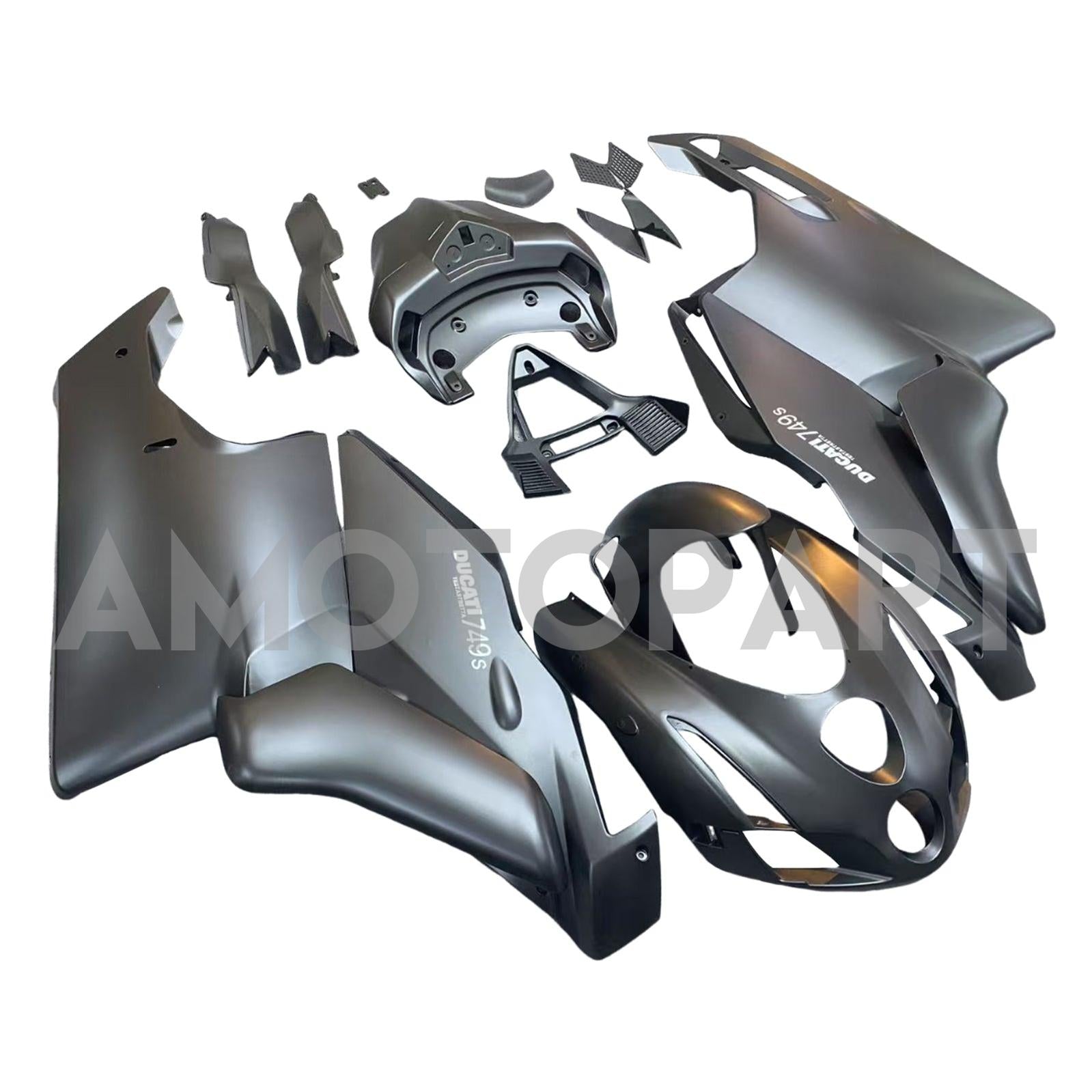 Amotopart 2003 2004 Ducati 999 749 Kit de carenado negro mate
