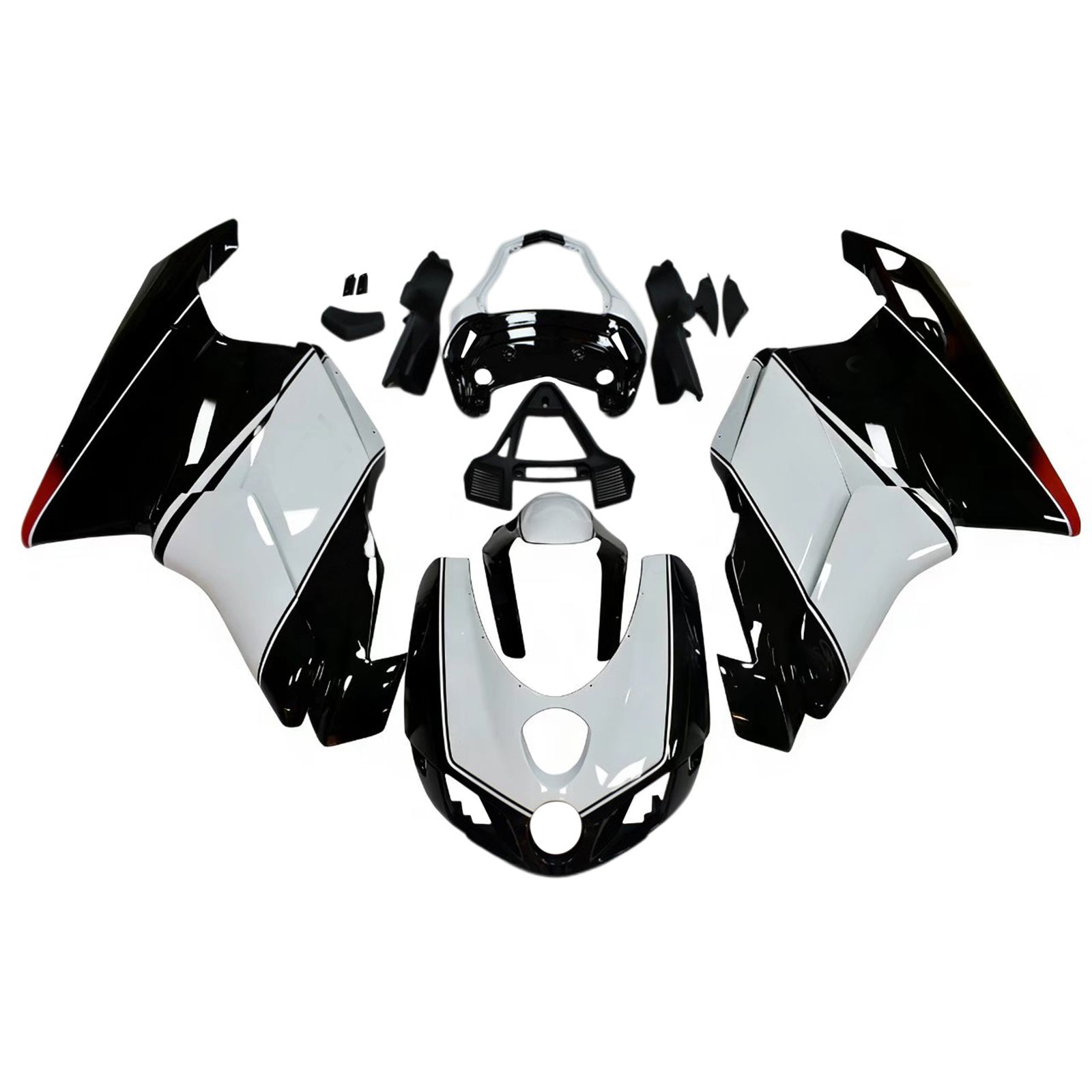 Amotopart 2003 2004 Ducati 999 749 Black&White Style1 Fairing Kit