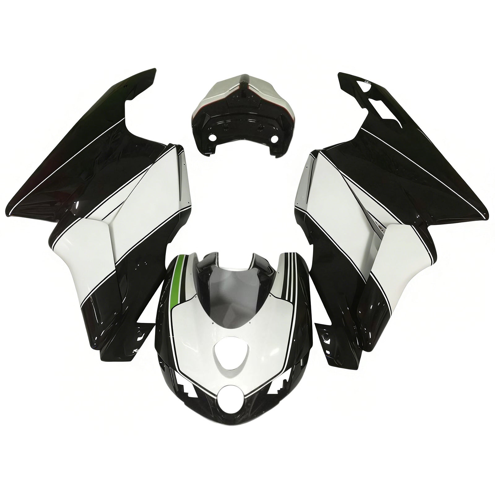 Amotopart 2003 2004 Ducati 999 749 Black & White Style2 Fairing Kit