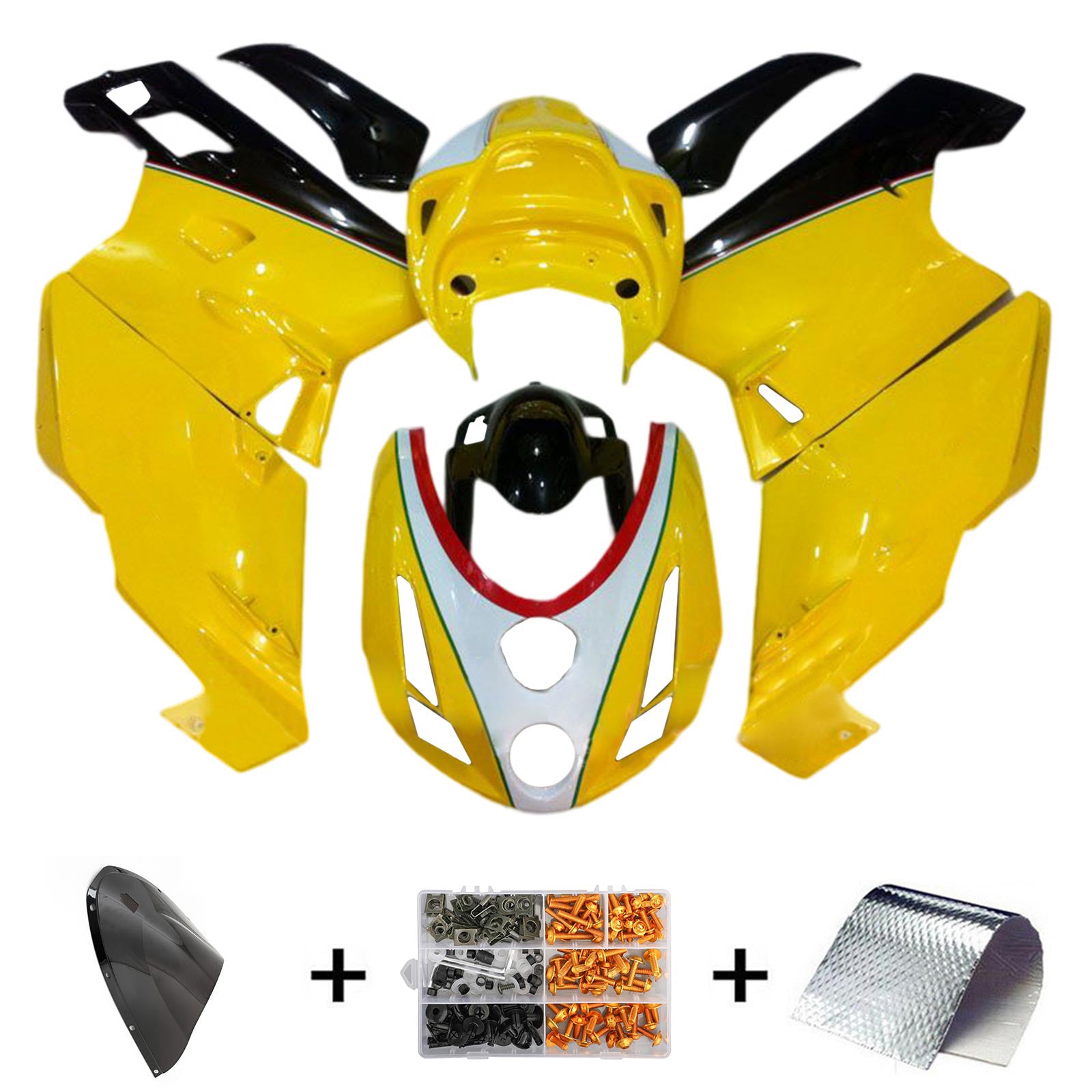 AMOTOPART 2003 2004 DUCATI 999 749 Yellow Style4 Fairing Kit