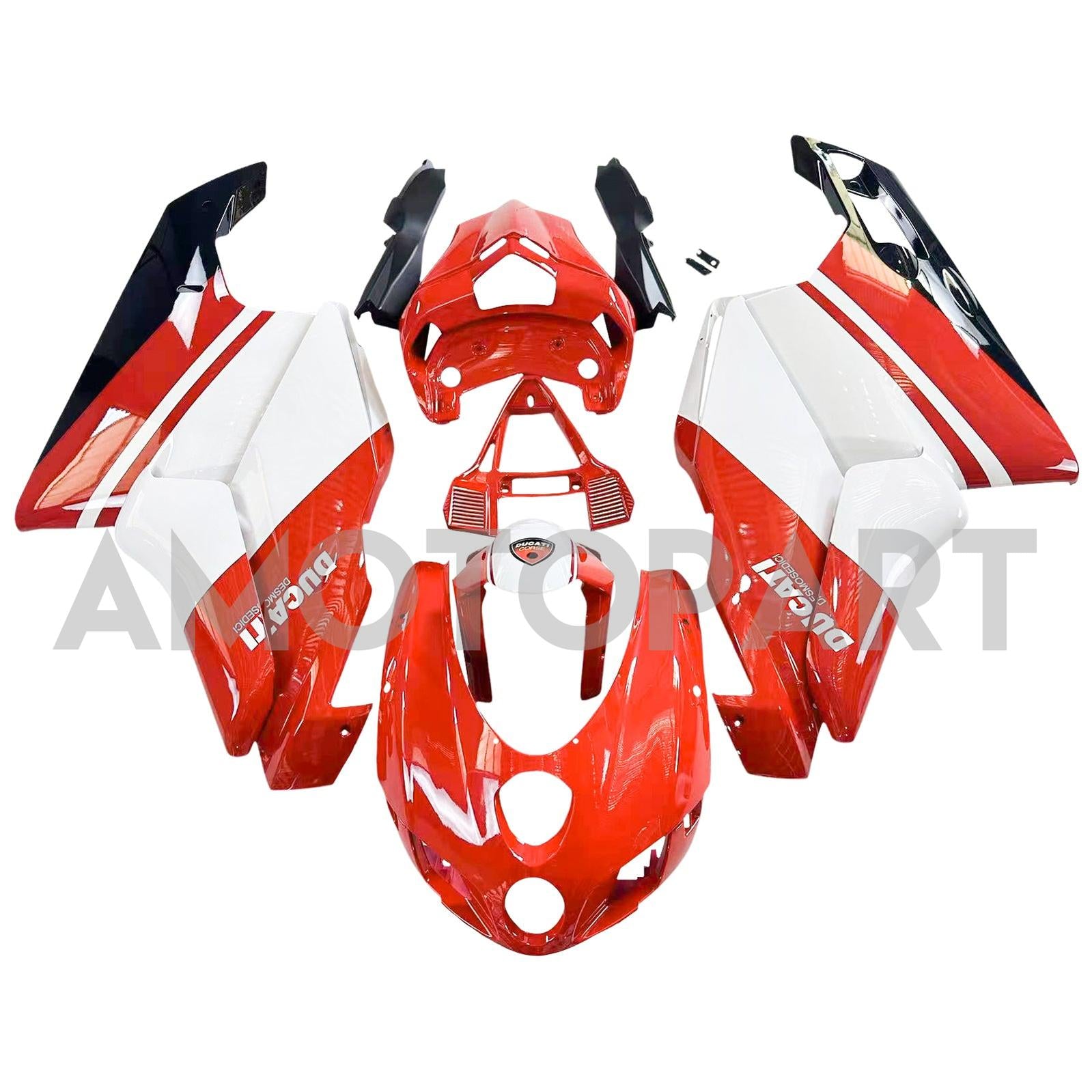 Amotopart 2003 2004 Ducati 999 749 Red&White Style8 Fairing Kit