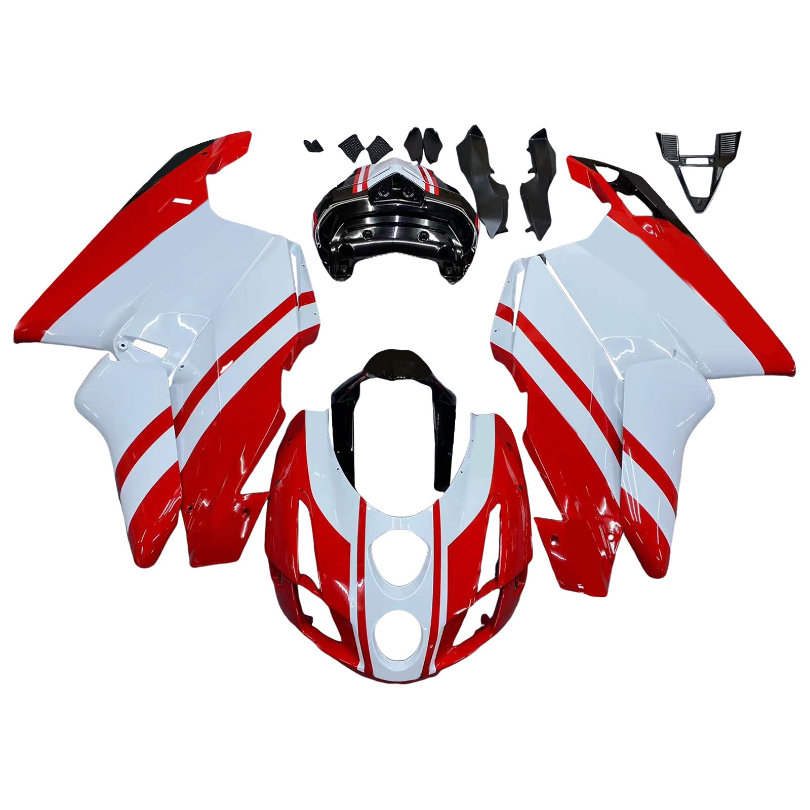 Amotopart 2003 2004 Ducati 999 749 Red&White Style3 Fairing Kit