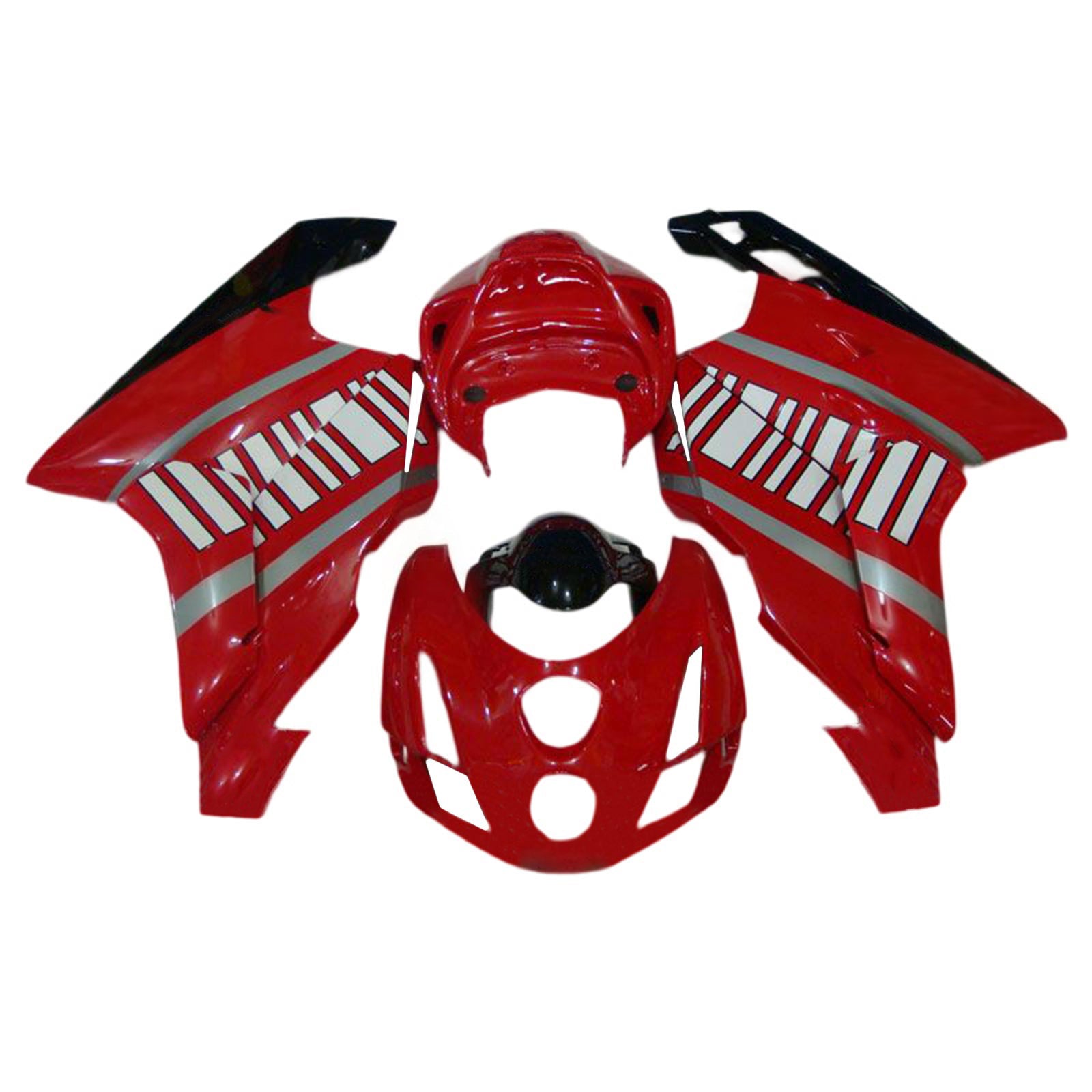 AMOTOPART 2003 2004 DUCATI 999 749 Rød & hvid stil2 Fairing Kit