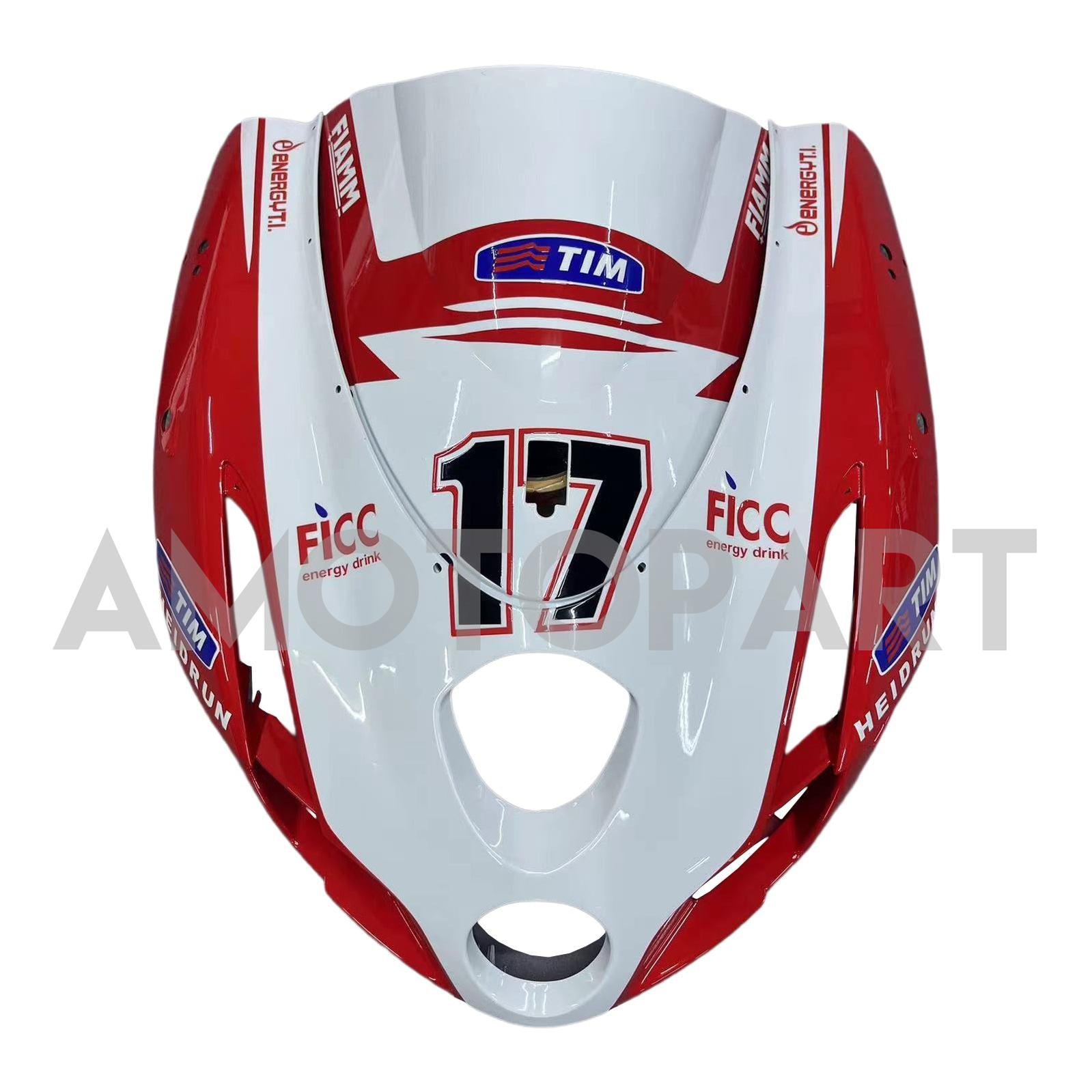 Amotopart 2003 2004 Ducati 999 749 Kit de carenado rojo y blanco Style1