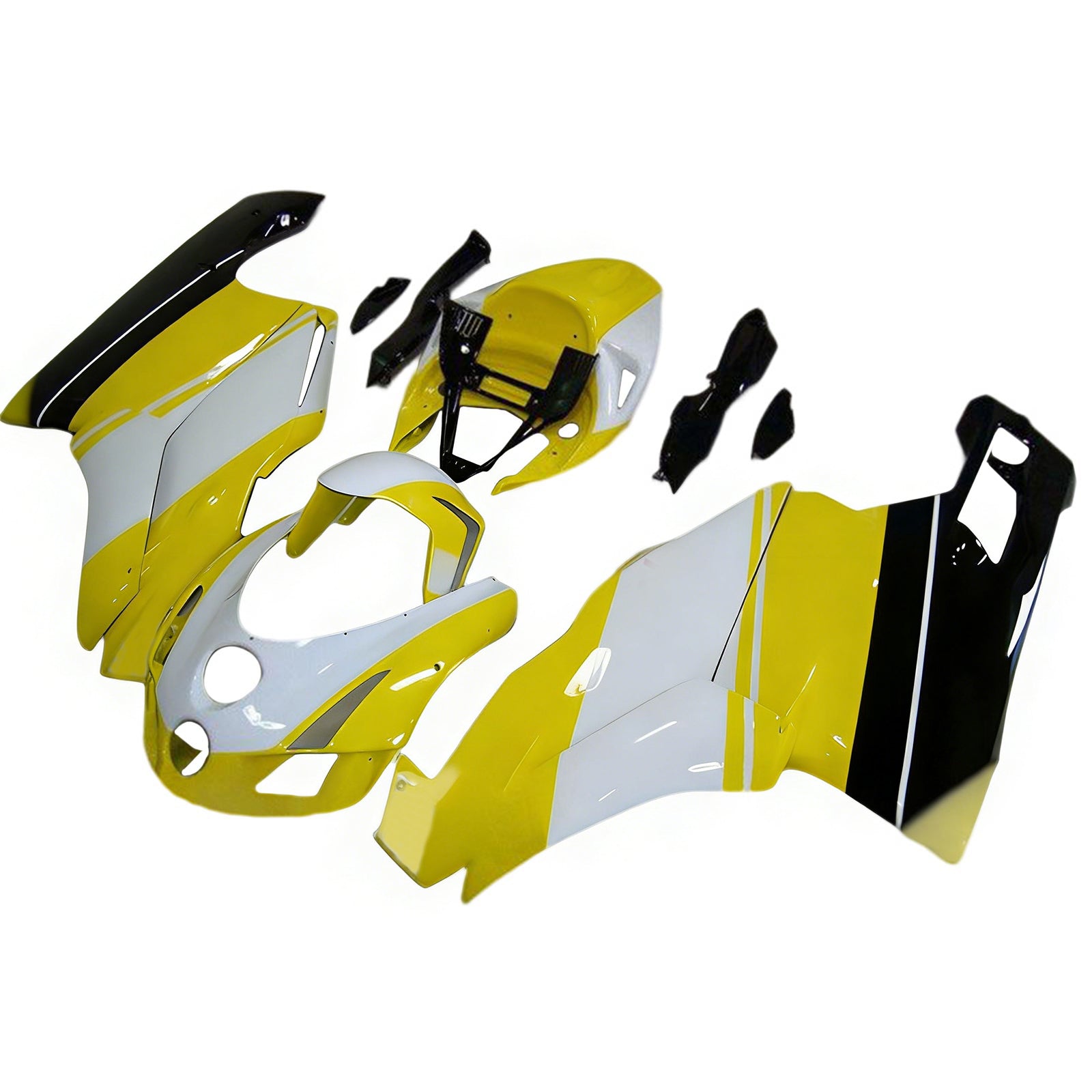 Amotopart 2003-2004 Ducati 999/749 Yellow White Fairing Kit
