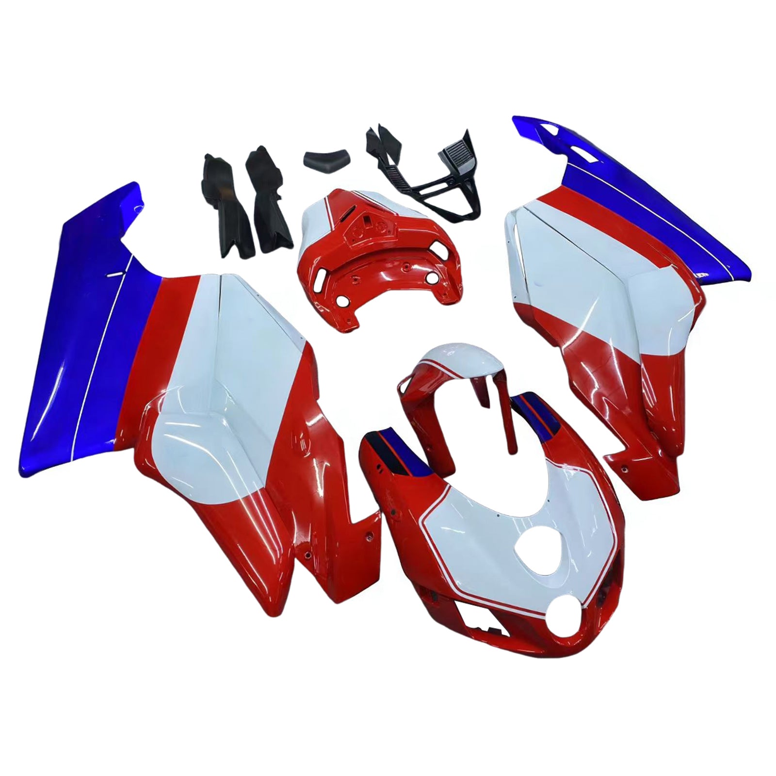 Amotopart 2005 2006 Ducati 999 749 Fairing Multi Red&Blue Kit