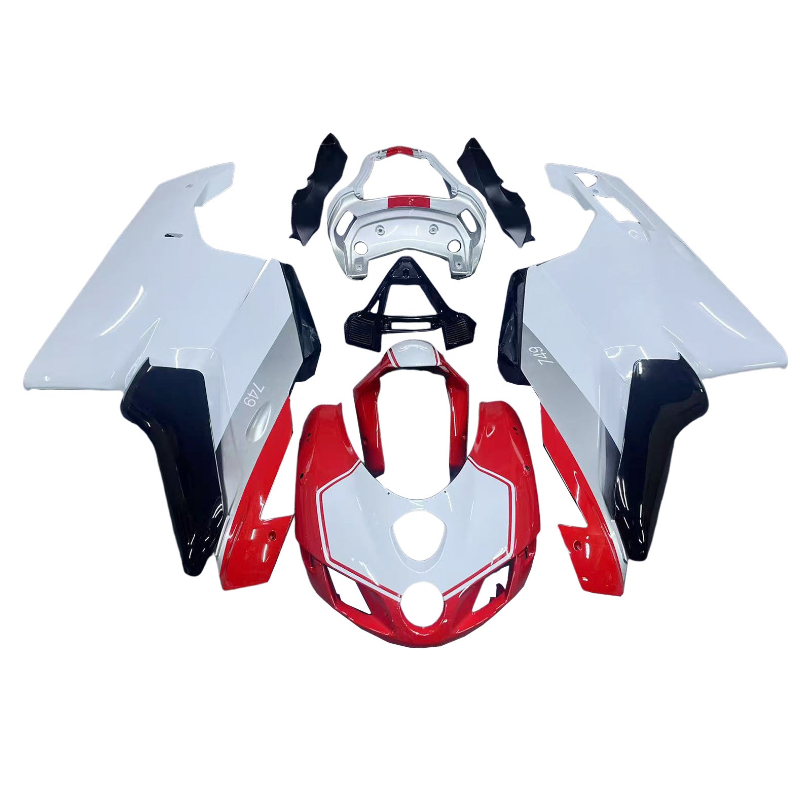 Amotopart 2005-2006 Ducati 999/749 Red White Black Fairing Kit