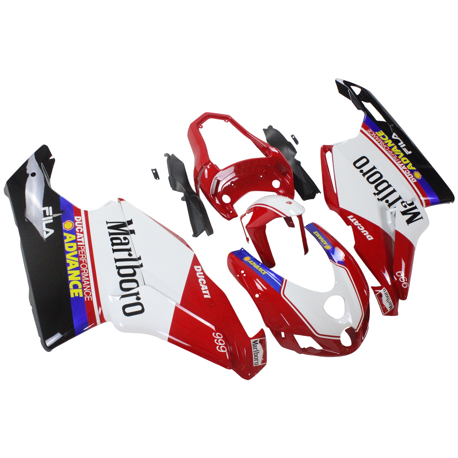 Amotopart Ducati 2005-2006 999/749 White Red Fairing Kit