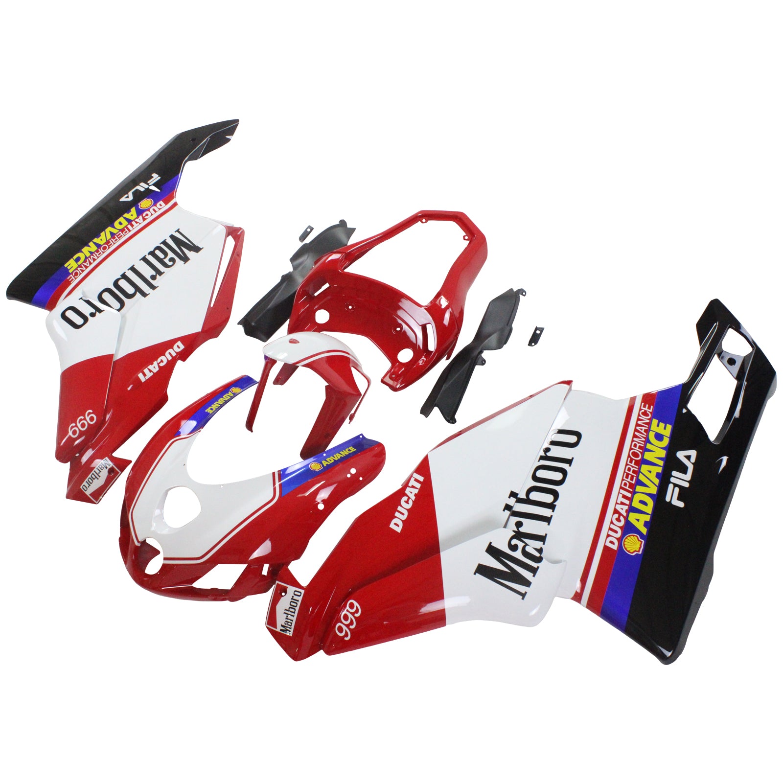 Amotopart Ducati 2005-2006 999/749 White Red Fairing Kit