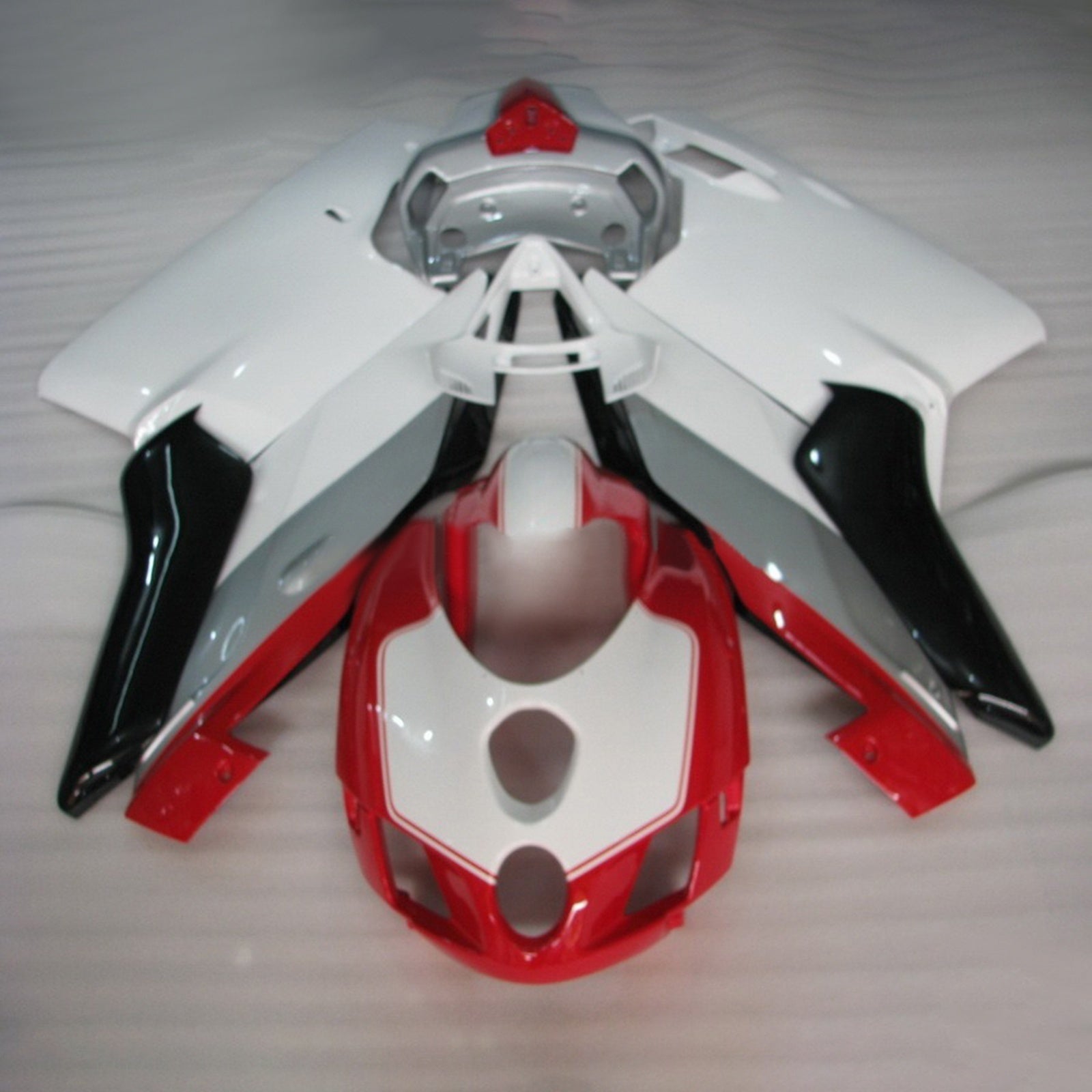 Amotopart Kit carena Ducati 999 749 2005 2006 Rosso&Bianco Style3