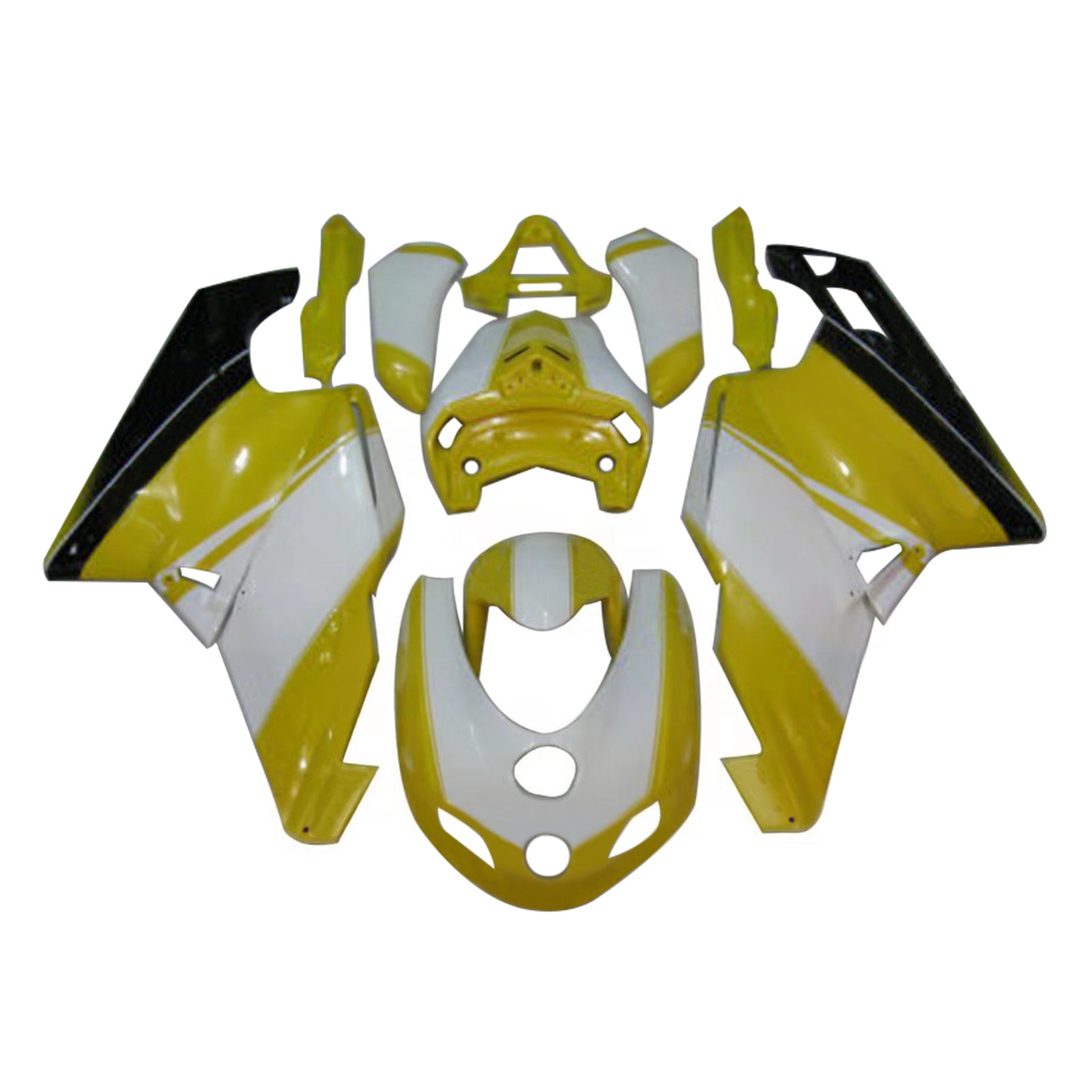 Amotopart Ducati 999 749 2005 2006 Yellow & White Brand Fairing Kit
