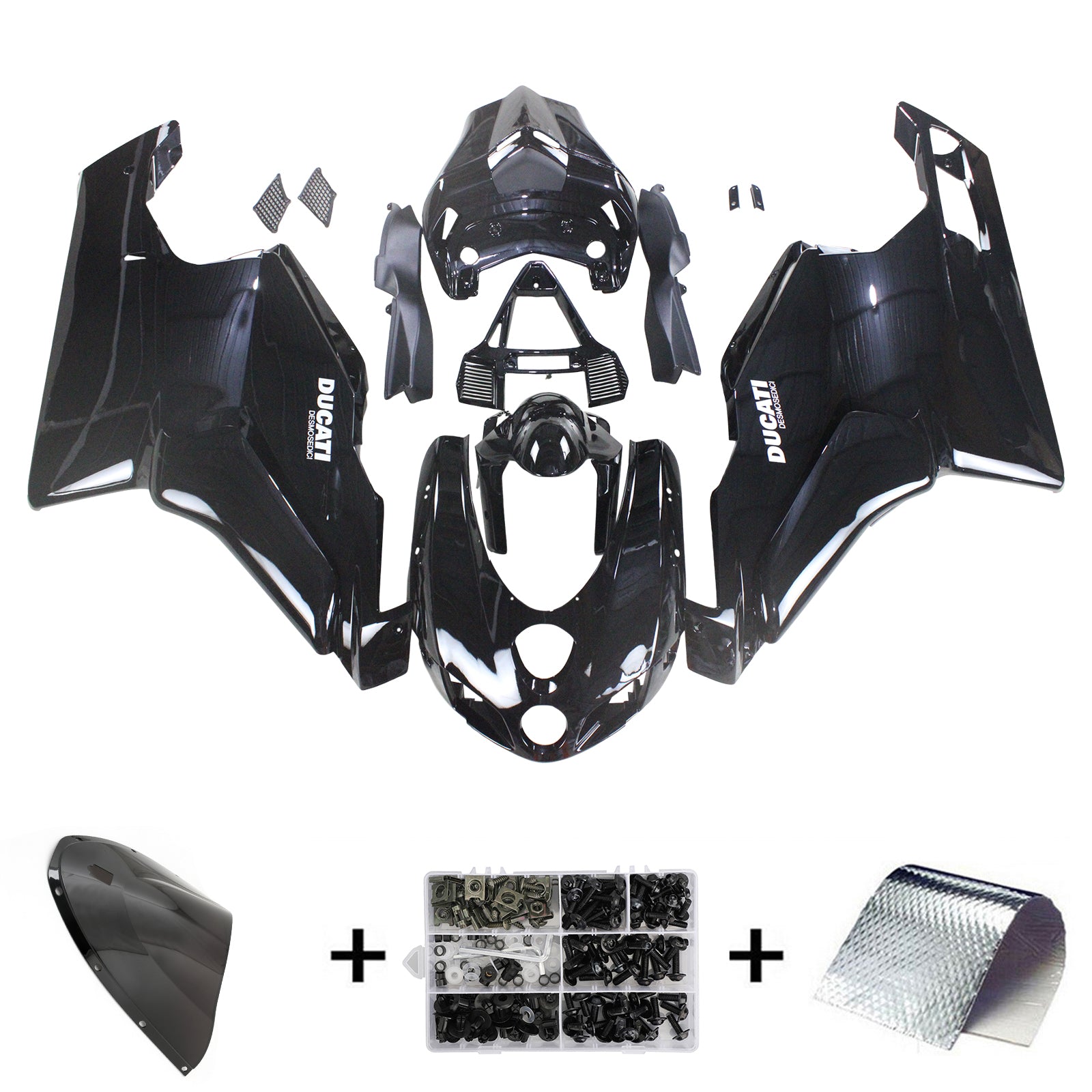 Kit Carenado Amotopart Ducati 999 749 2005 2006 Negro