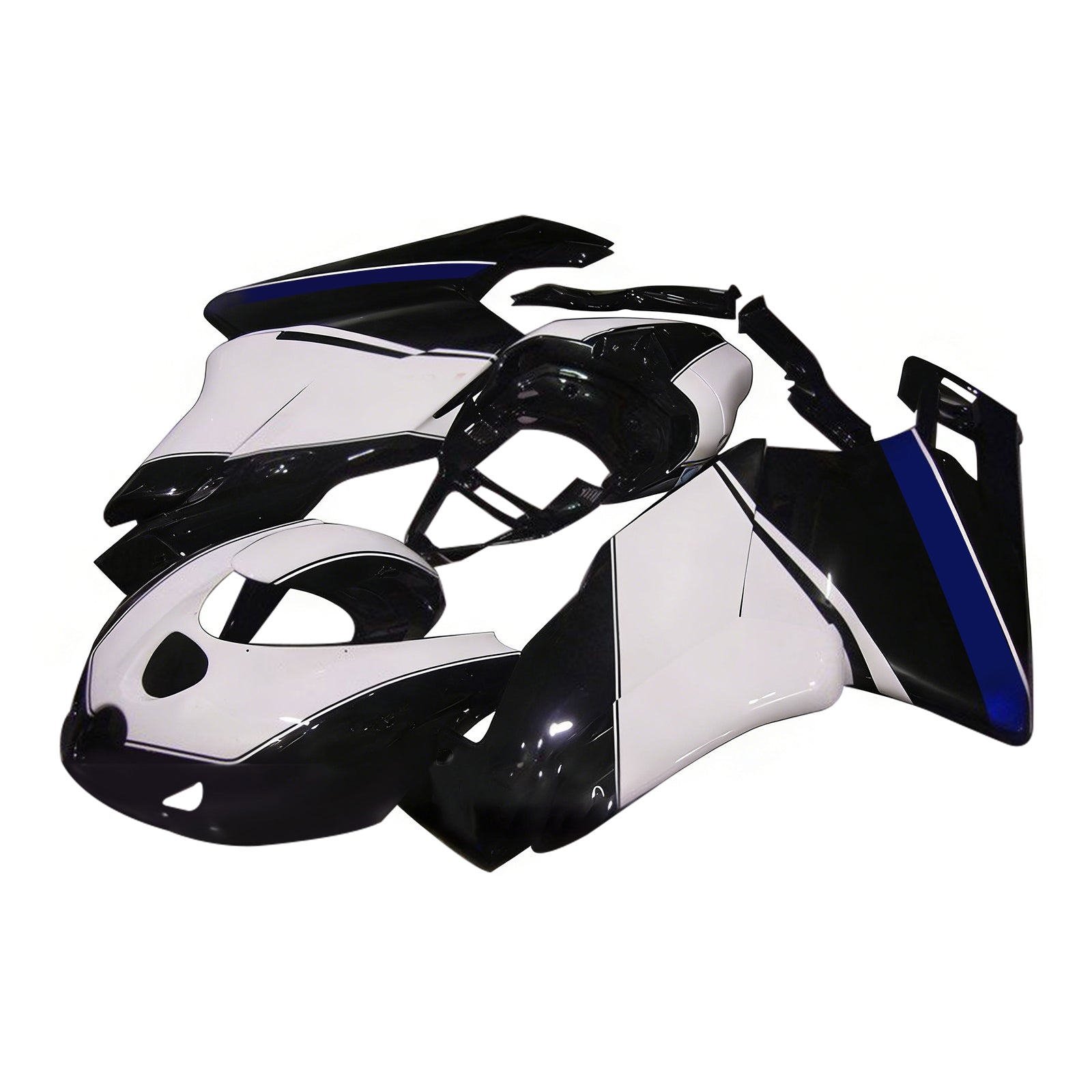 Amotopart Ducati 999 749 2005 2006 Black & White Brand Fairing Kit