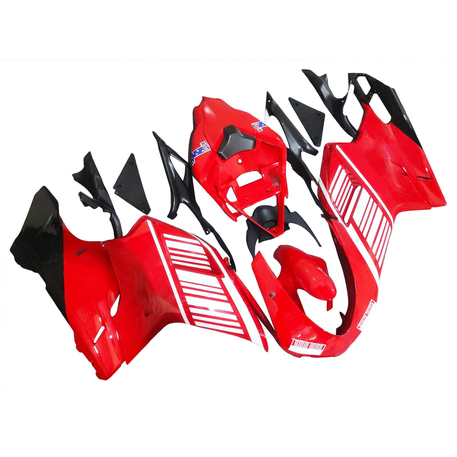 Amotopart 2007-2011 Ducati 1098/1198/848 Red Barcode Fairing Kit