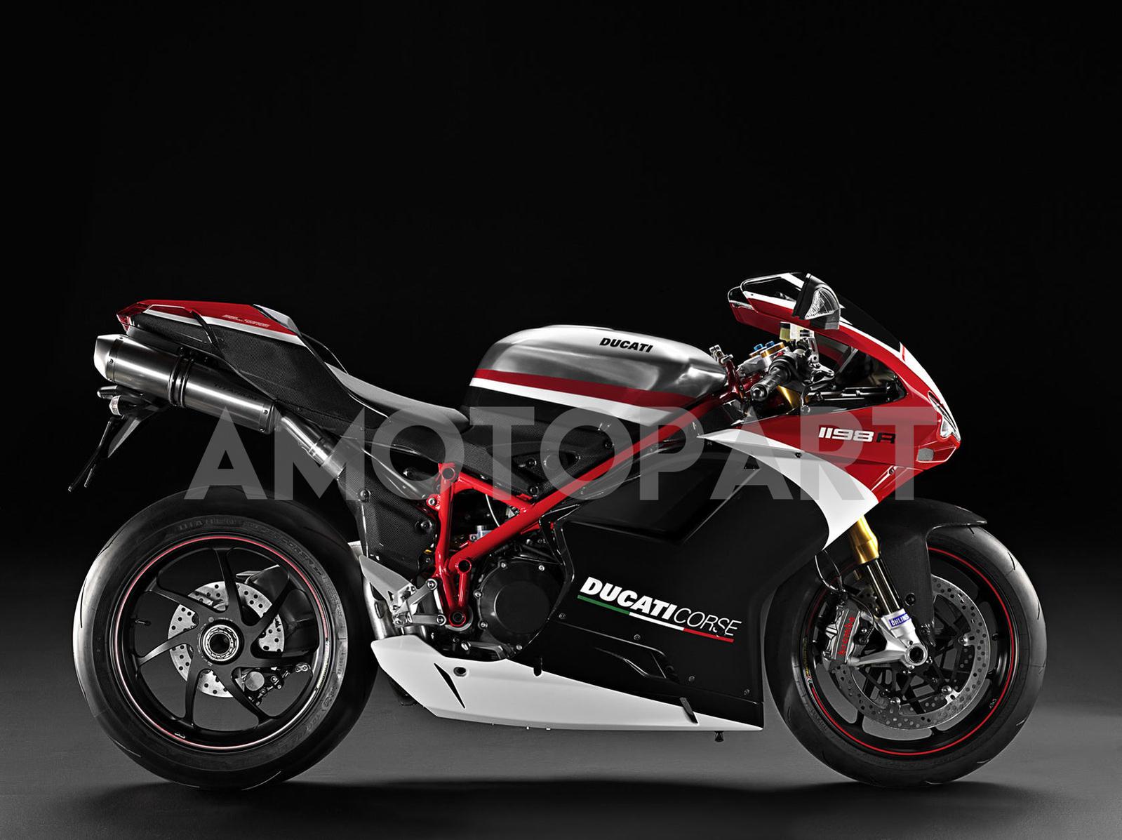 Amotopart All Years Ducati 1098 1198 848 red&Black Fairing Kit