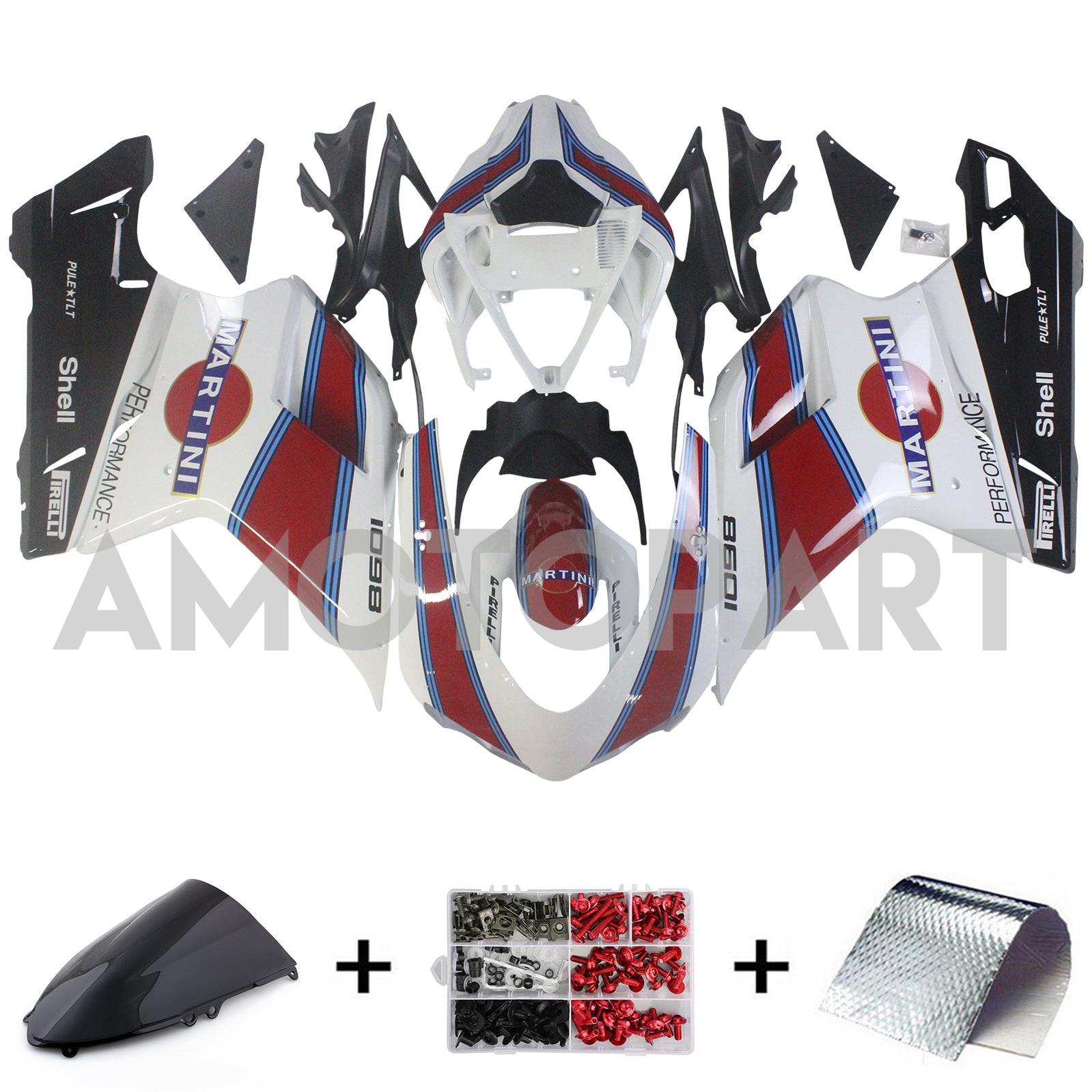 Amotopart All Years Ducati 1098 848 1198 Fairing Kit