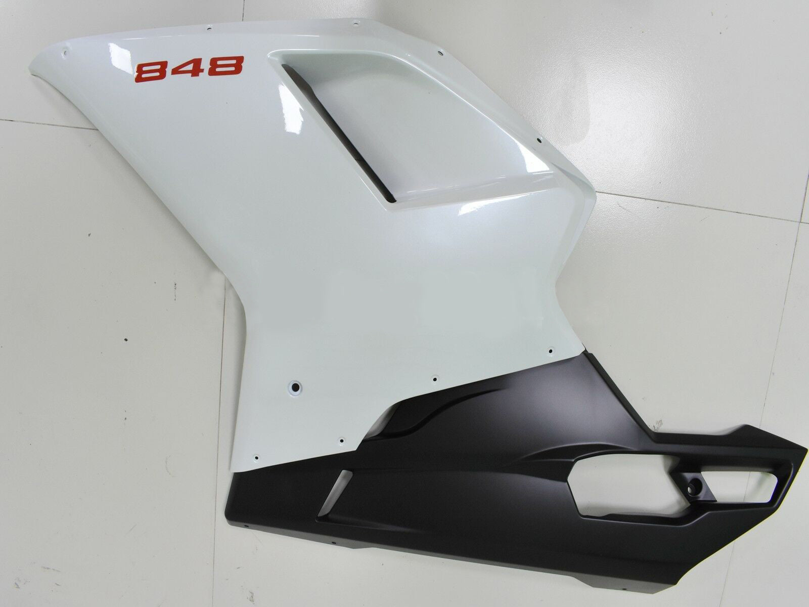 Amotopart All Years Ducati 848 Black White Fairing Kit