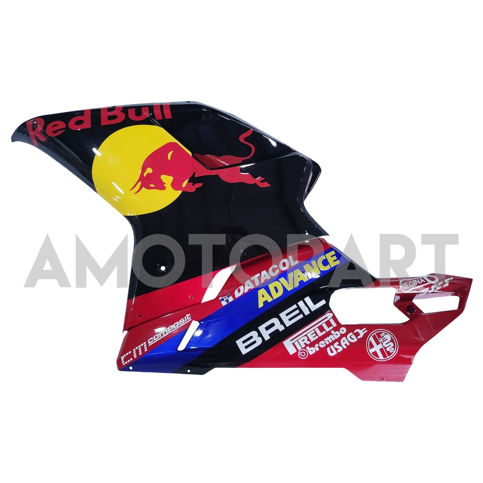 Amotopart All Years Ducati 1098/1198/848 Glossy Black Bull Fairing Kit