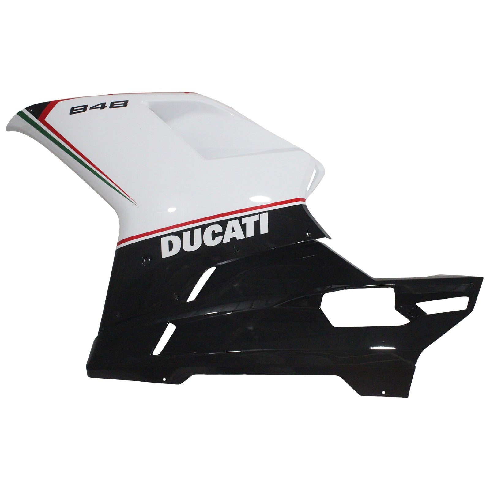 Amotopart Ducati All Years 1098/1198/848 Black White Fairing Kit