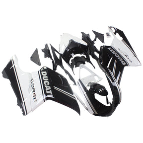 Amotopart Ducati 2007-2012 1098/1198/848 Black Mix White Fairing Kit