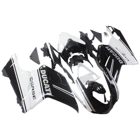 Amotopart Ducati All Years 1098/1198/848 Black Mix White Fairing Kit