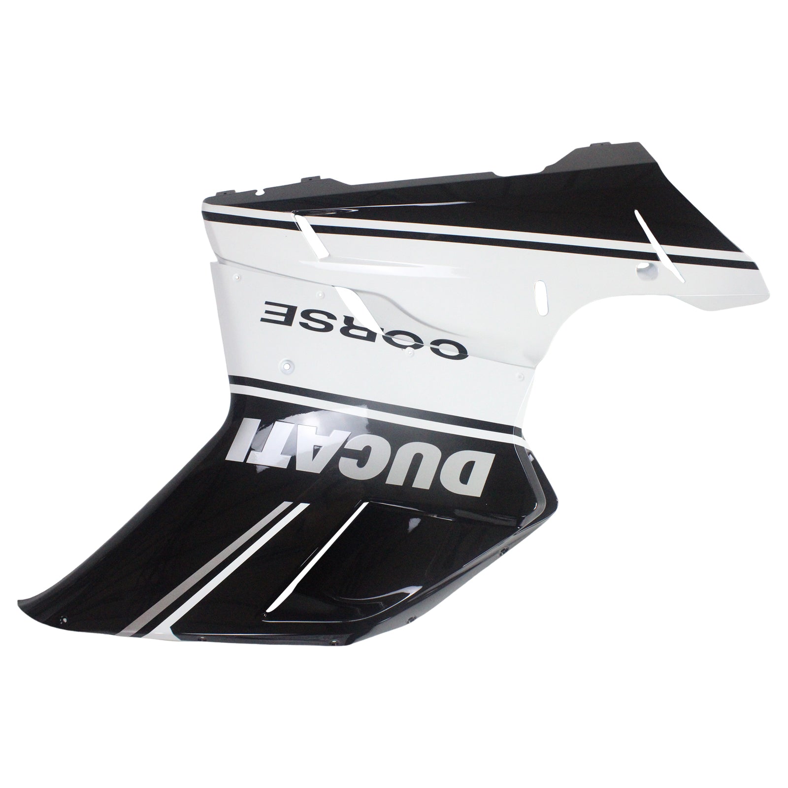 Amotopart Ducati All Years 1098/1198/848 Black Mix White Fairing Kit