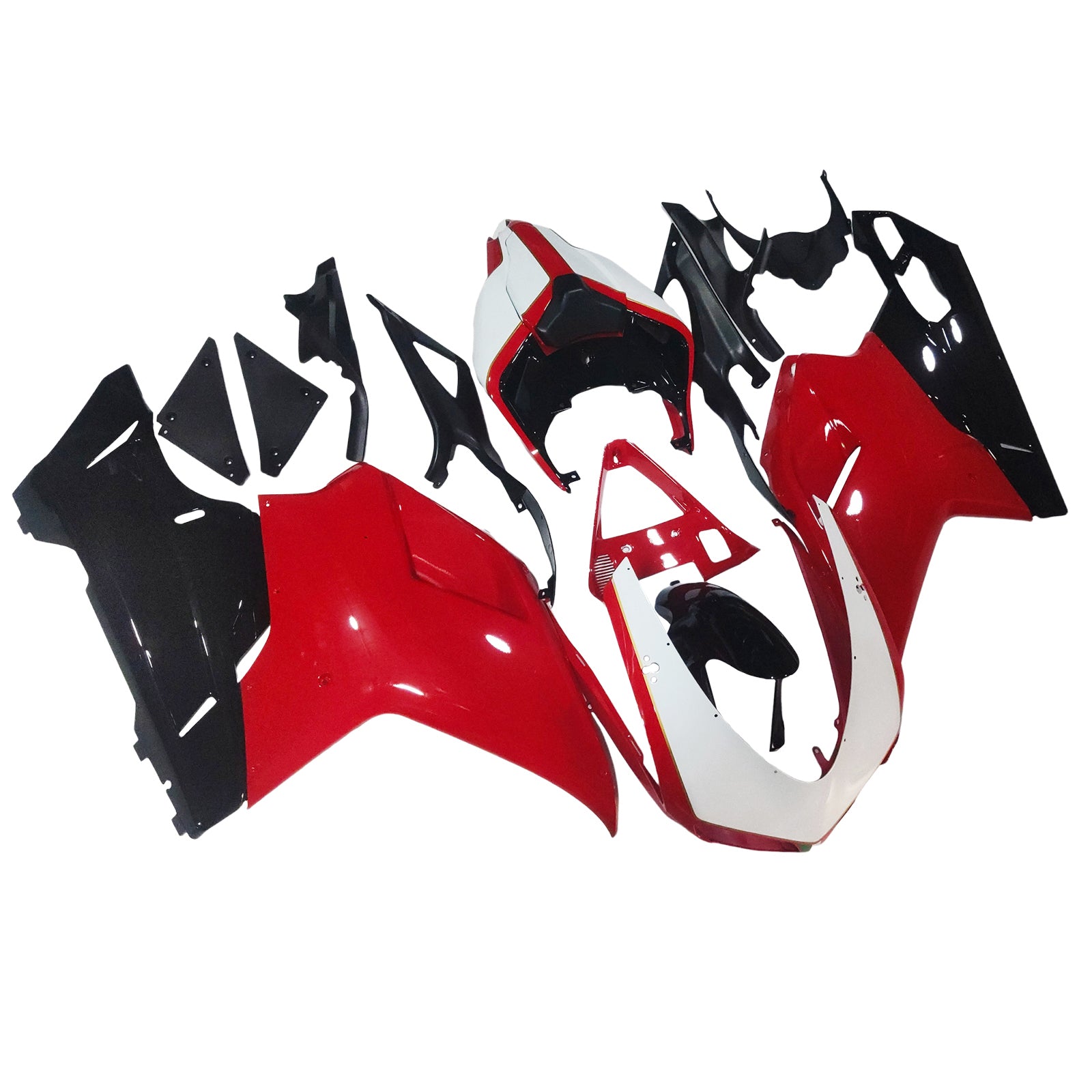 Amotopart Ducati All Years 1098/1198/848 Black Red Fairing Kit