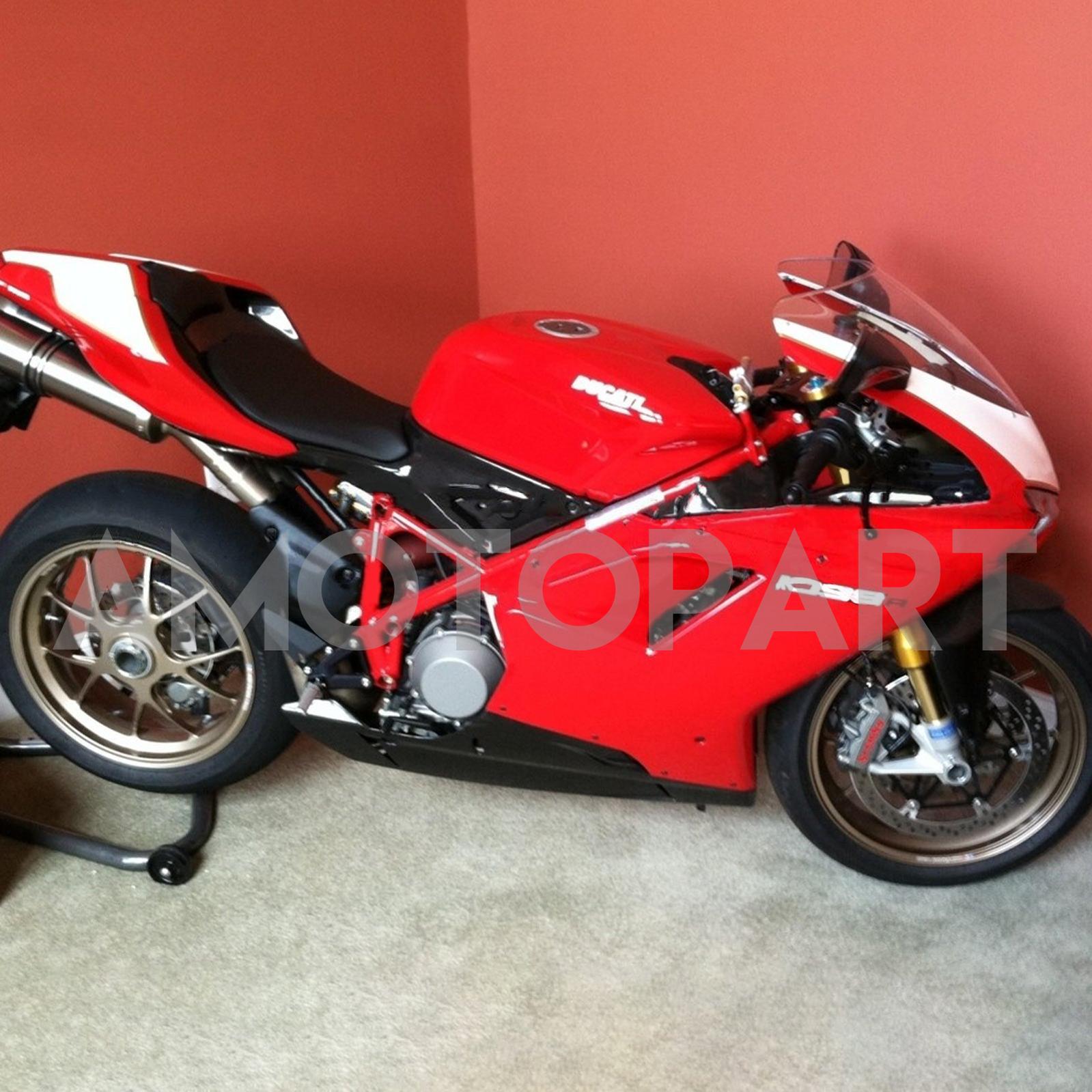 Amotopart Ducati alla år 1098/1198/848 Black Red Fairing Kit