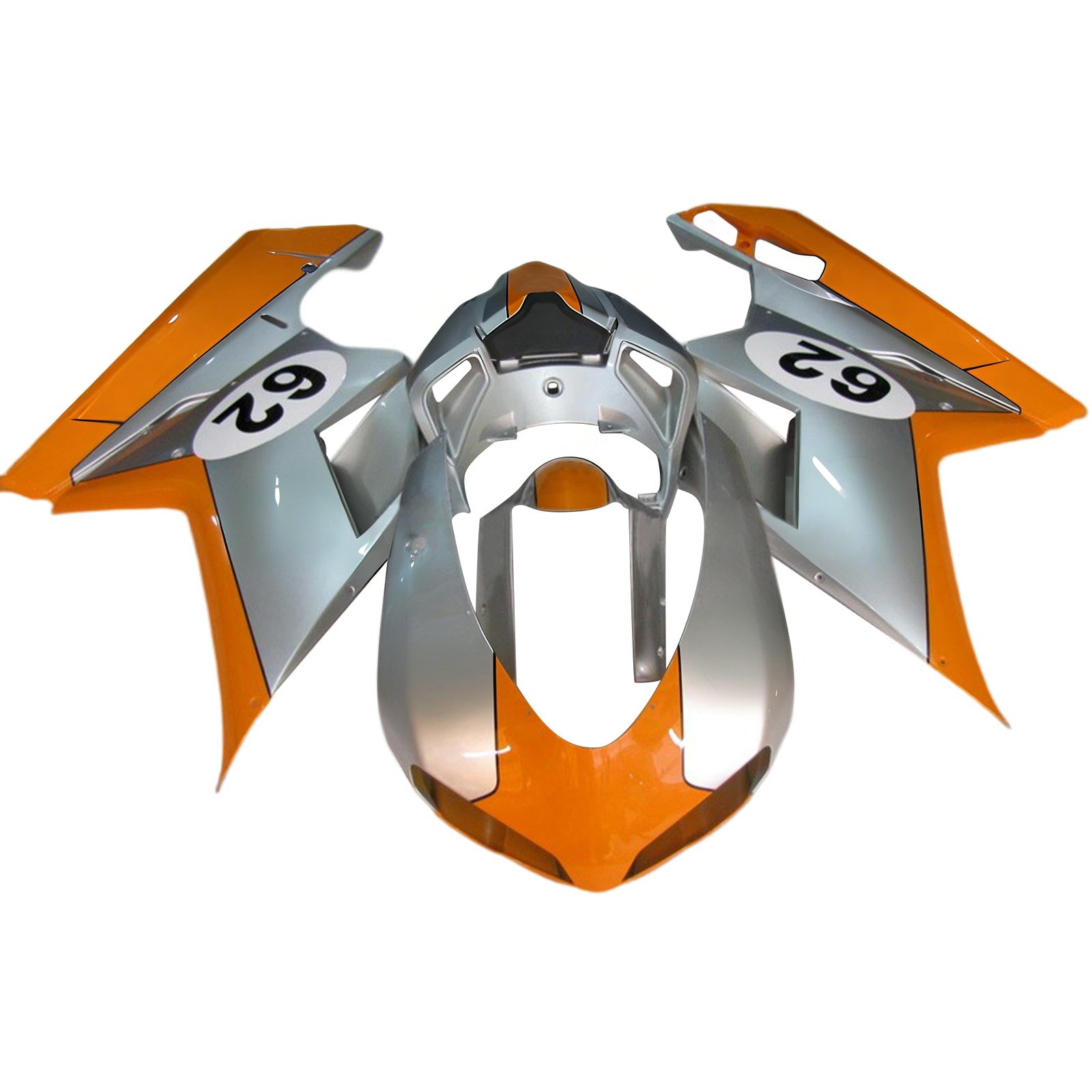 Amotopart All Years Ducati 1098 1198 848 Orange&Silver Fairing Kit