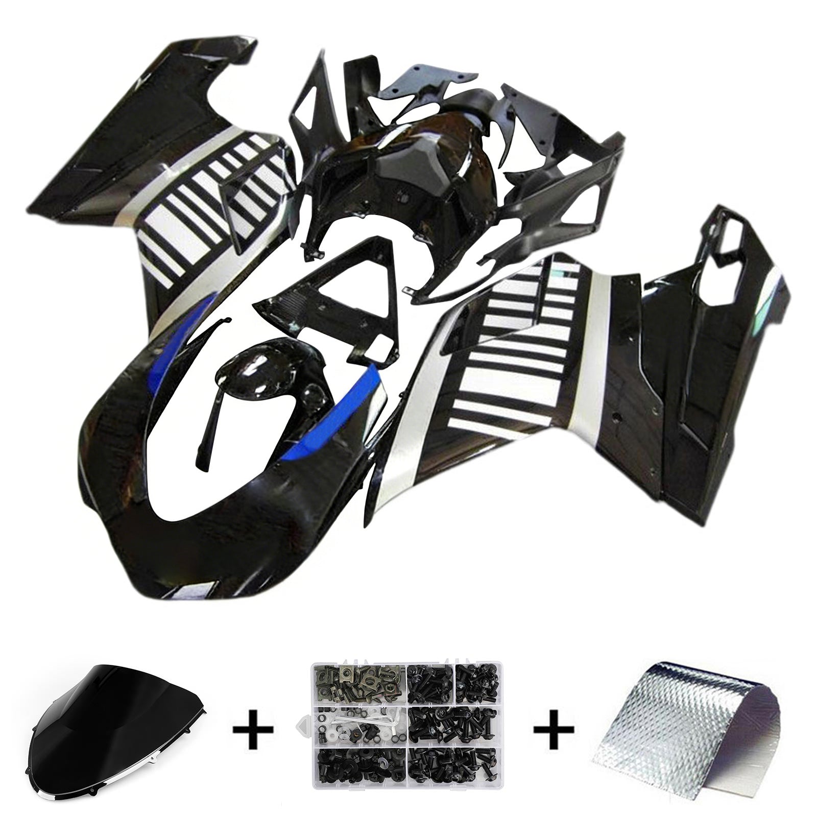 Amotopart All Years Ducati 1098 1198 848 Black&White Fairing Kit