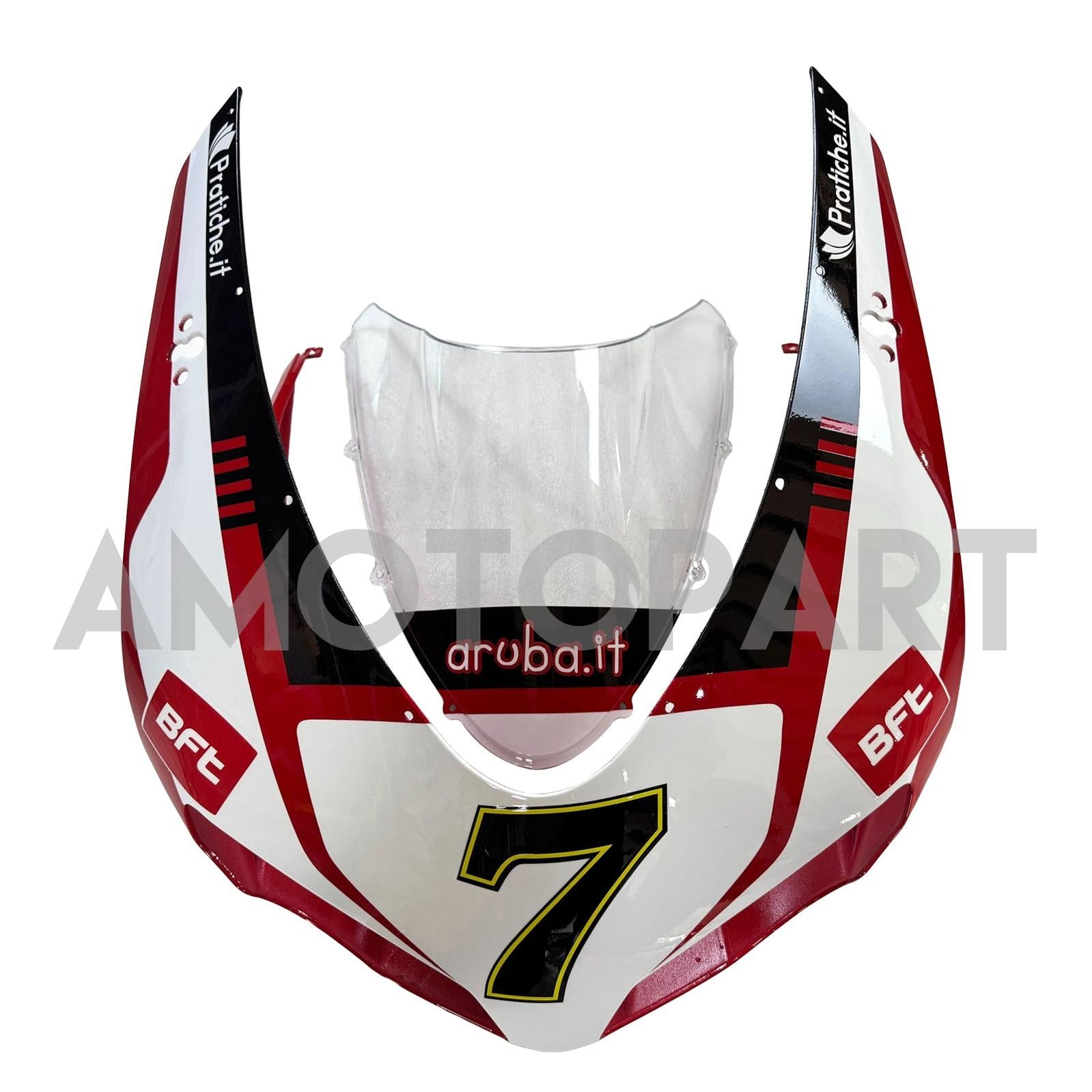 Amotopart All Years Ducati 1098 1198 848 Black White Red Fairing Kit