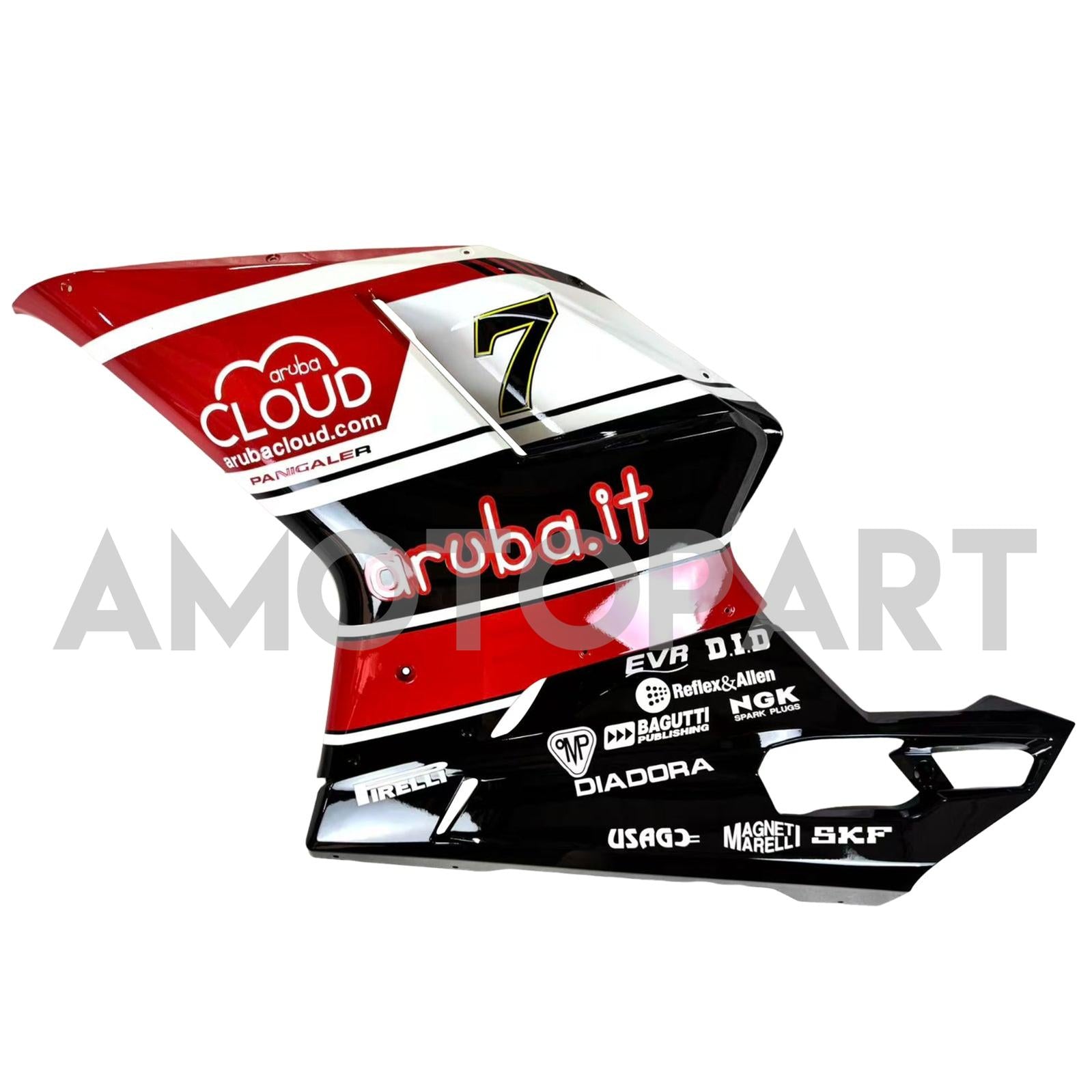 Amotopart All Years Ducati 1098 1198 848 Black White Red Fairing Kit