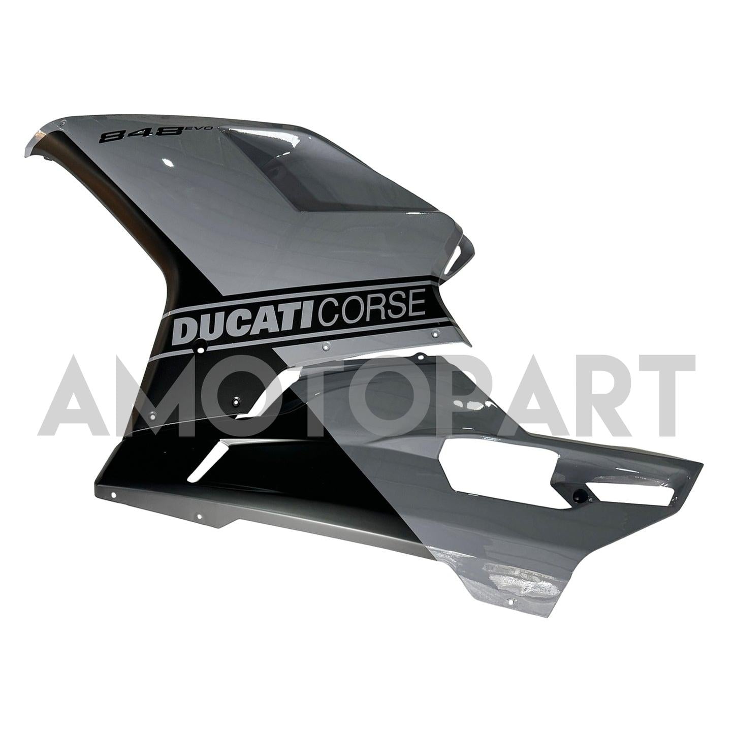 Amotopart 2007-2011 Ducati 1098/1198/848 Glans Gray Black Fairing Kit