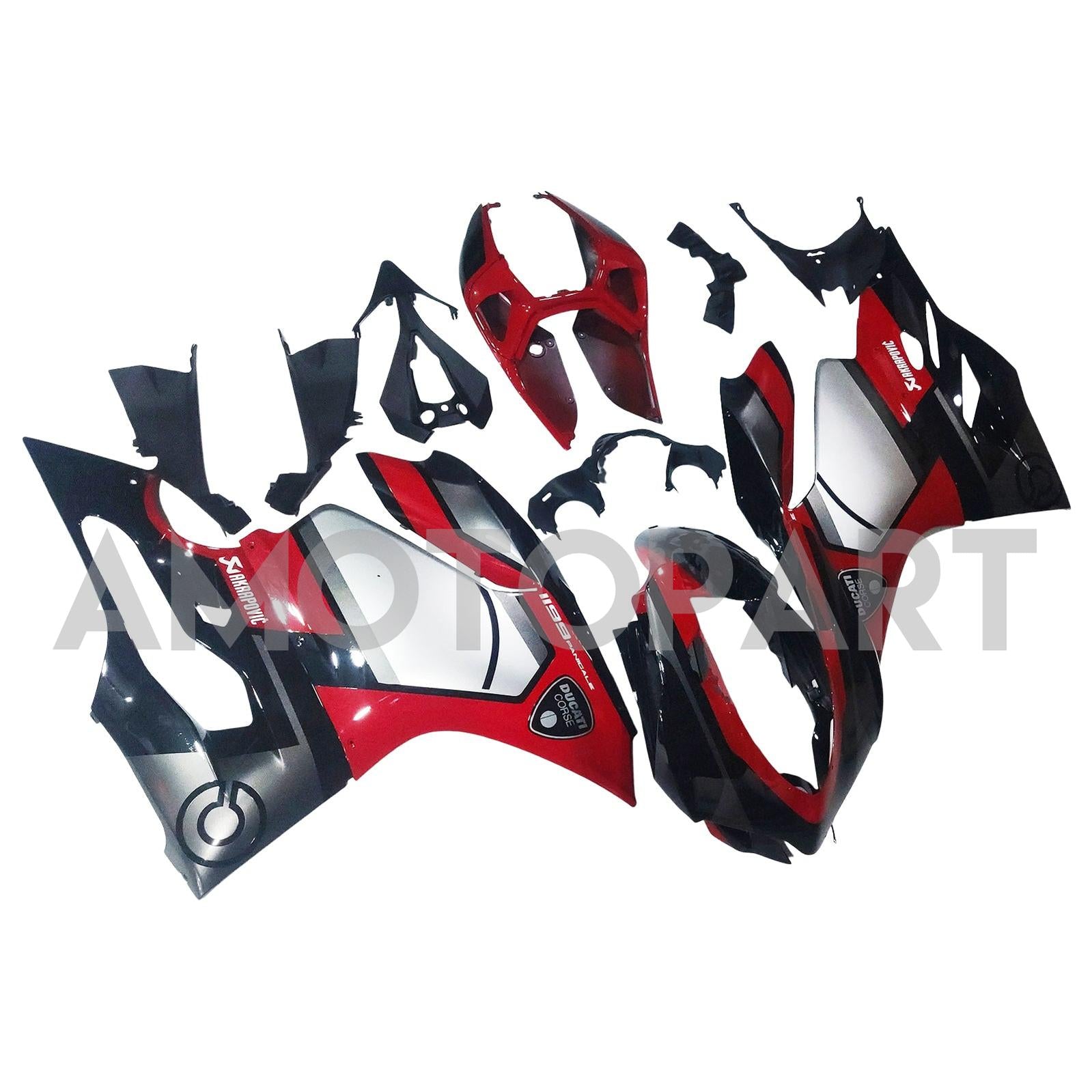 Amotopart 2012-2015 1199/899 Ducati Red & Black Style2 Fairing Kit