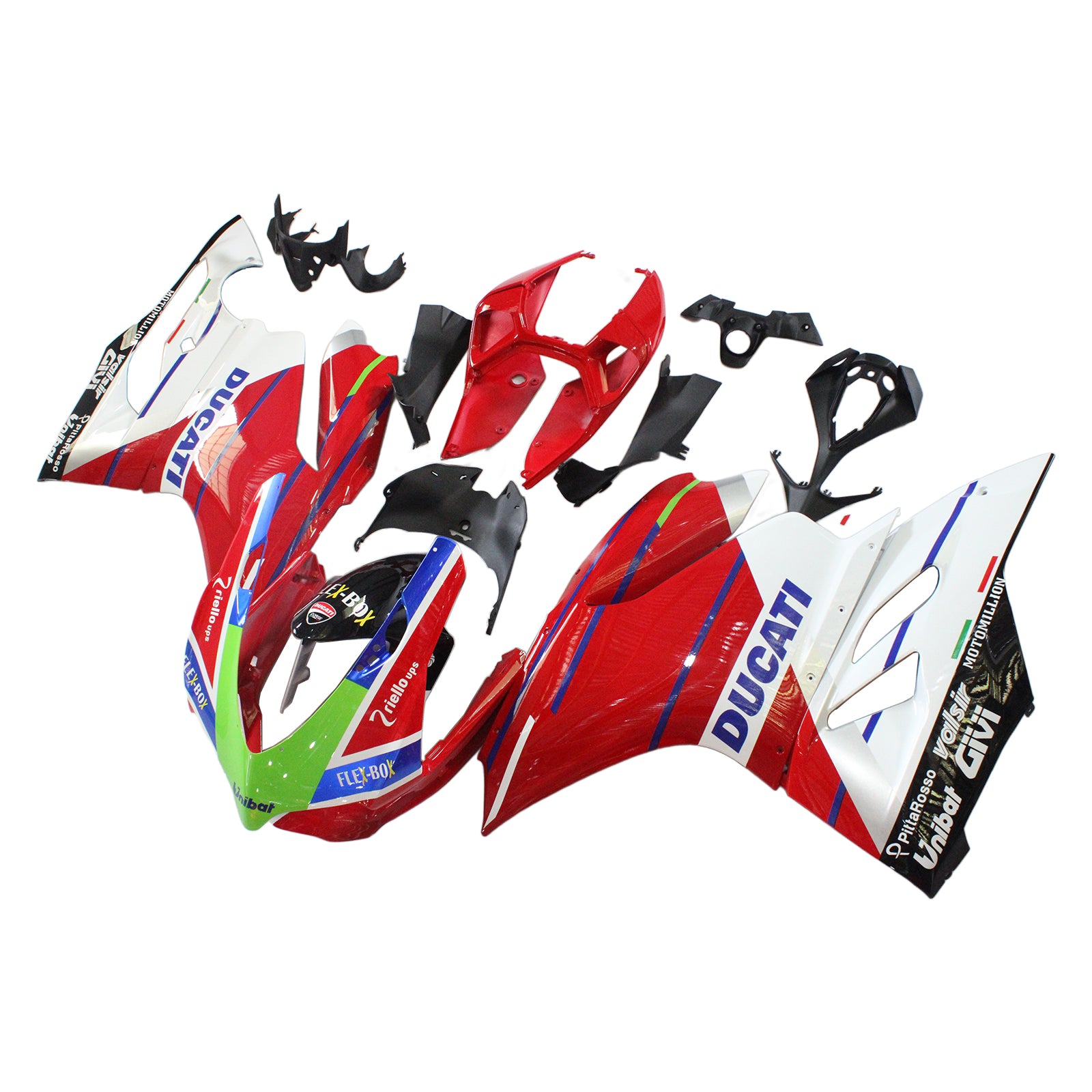 Amotopart Ducati 2012-2015 1199/899 Red Blue Line Fairing Kit