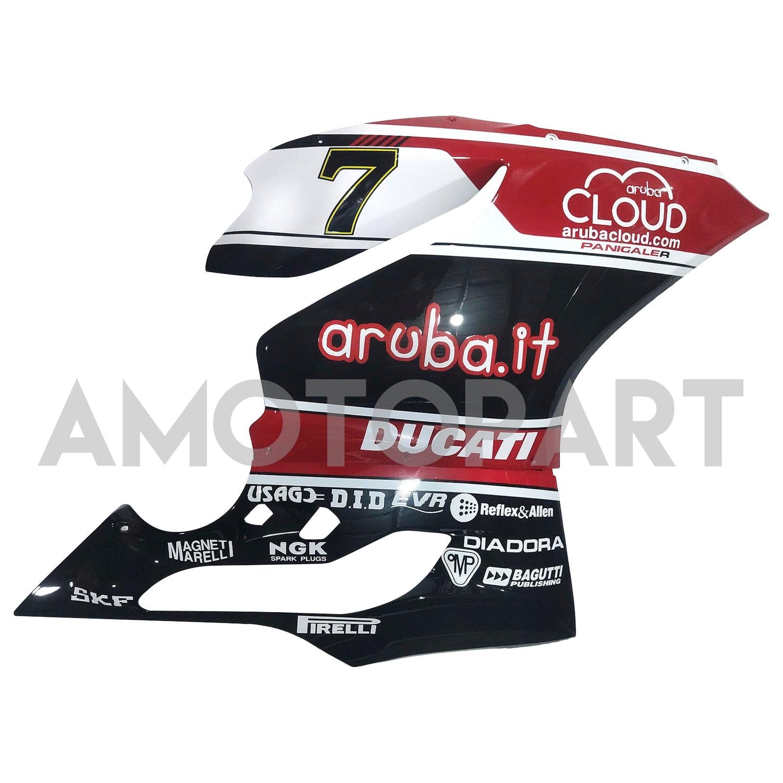 Amotopart 2012-2015 Ducati 1199 899 Kit de carenagem de logotipo vermelho e preto