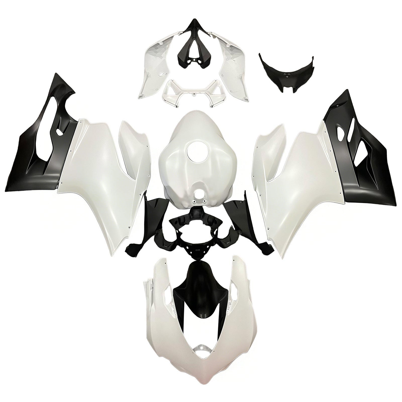 Amotopart 2012-2015 Ducati 1199 899 White&Black Fairing Kit
