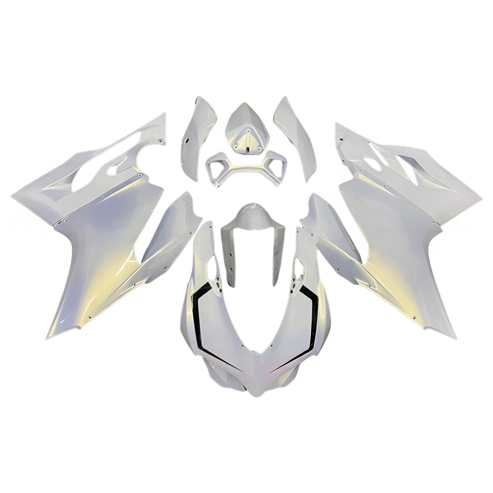 Amotopart 2012-2015 Ducati 1199 899 Pearl White Fairing Zestaw