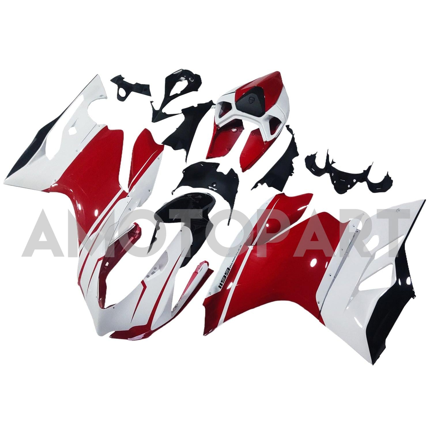 Amotopart Ducati 1199 899 2012-2015 Red&White Style2 Fairing Kit