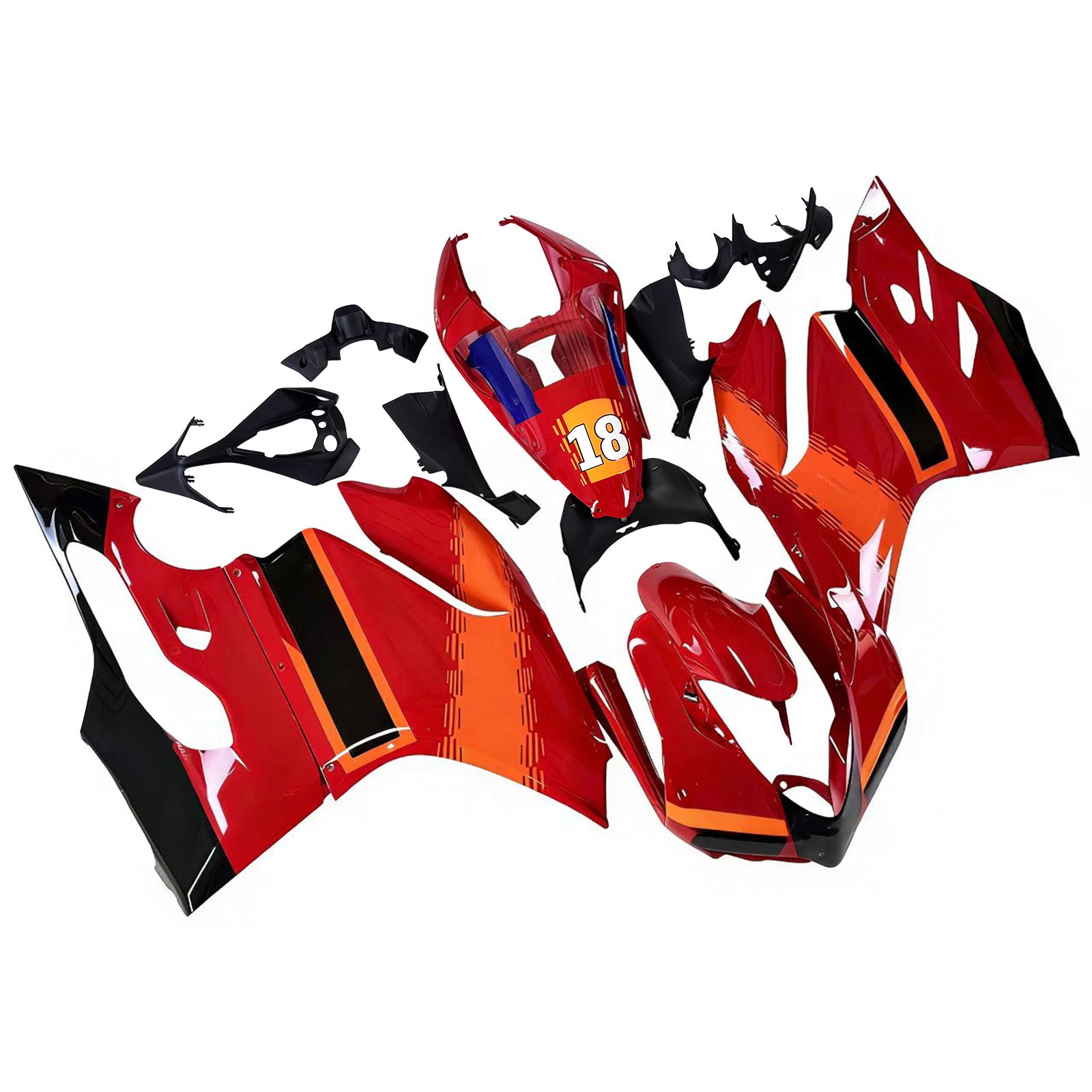 Amotopart 2012-2015 Ducati 1199/899 Red Orange Fairing Kit