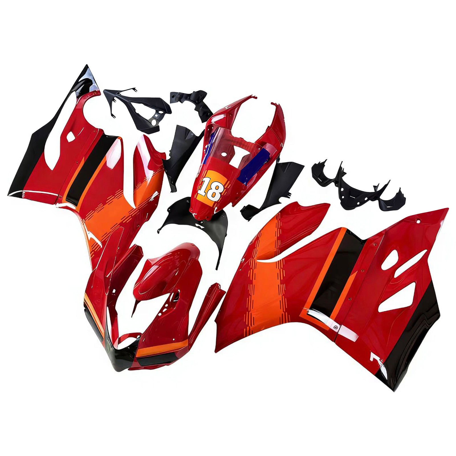 Amotopart 2012-2015 Ducati 1199/899 Red Orange Fairing Kit