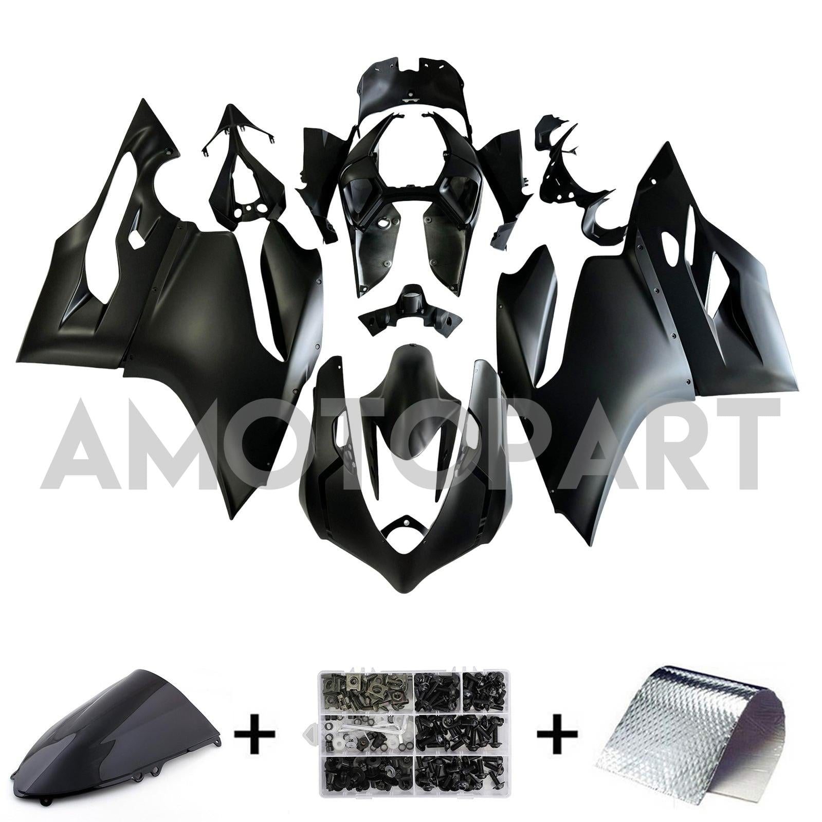 Amotopart 2012-2015 Ducati 1199/899 Matte Black Fairing Kit