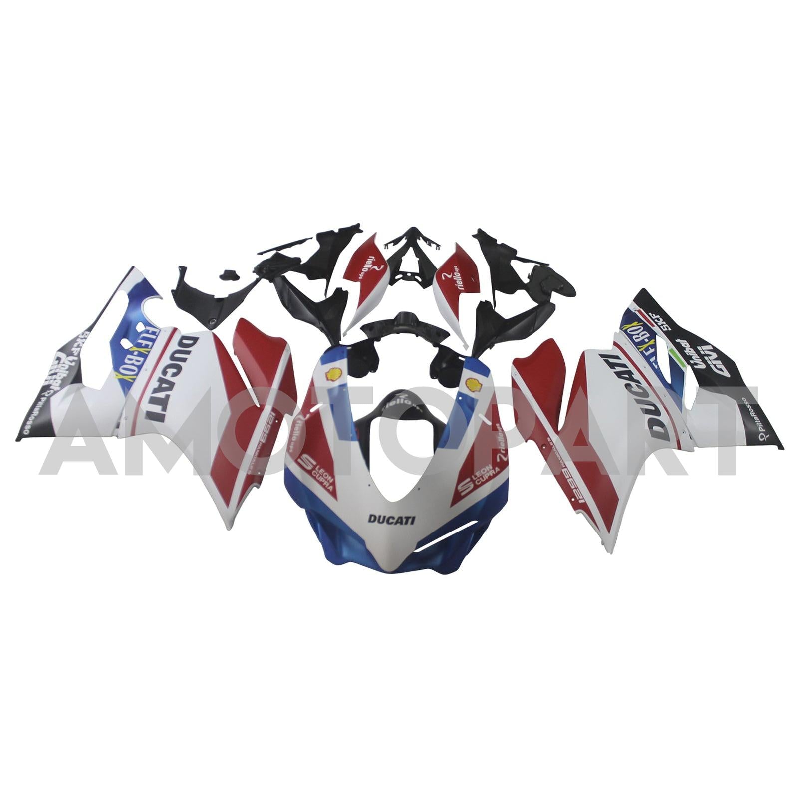 Amotopart 2015-2020 Ducati 1299 959 Red&Blue Fairing Kit