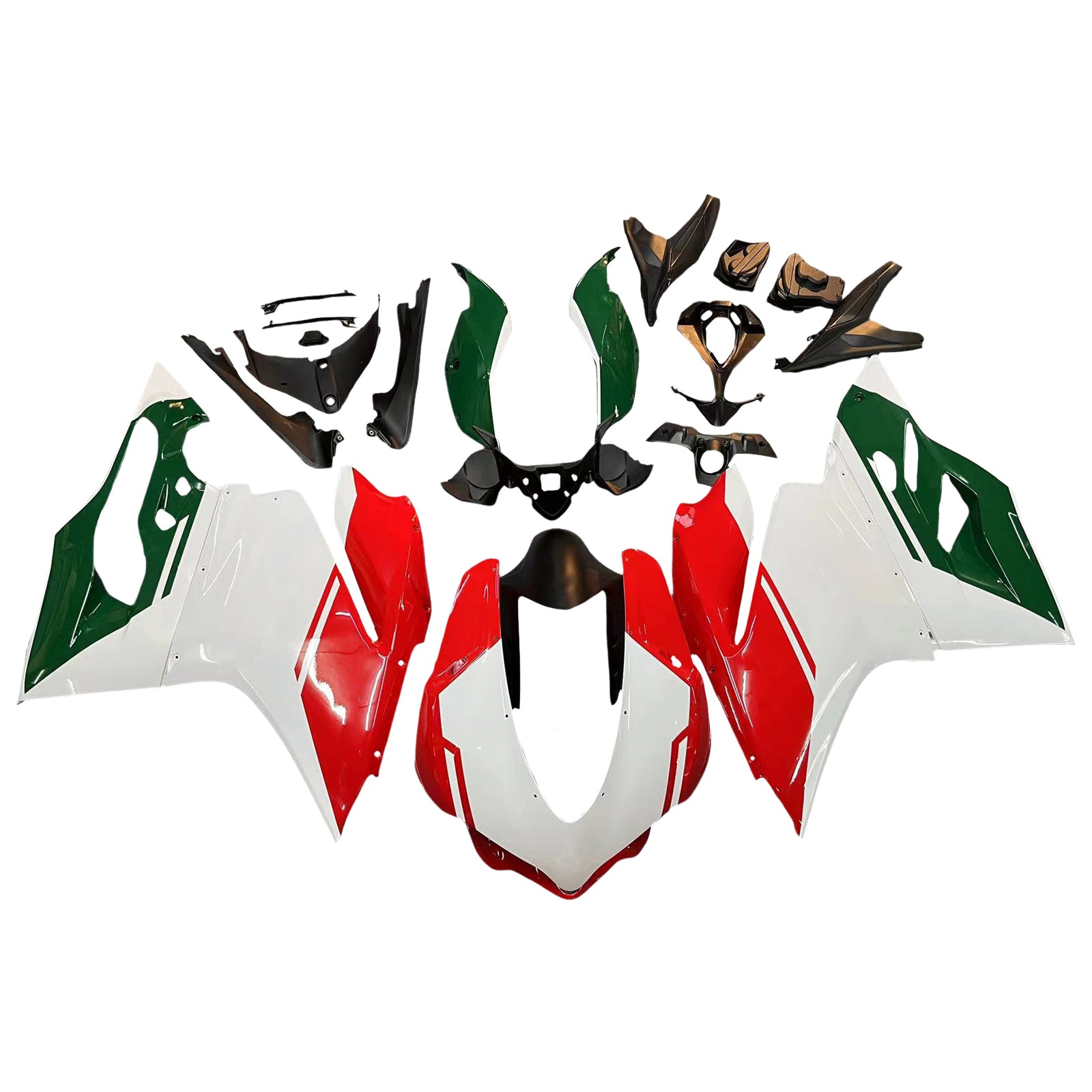 Amotopart 2015-2020 Ducati 1299 959 レッド&グリーン フェアリングキット