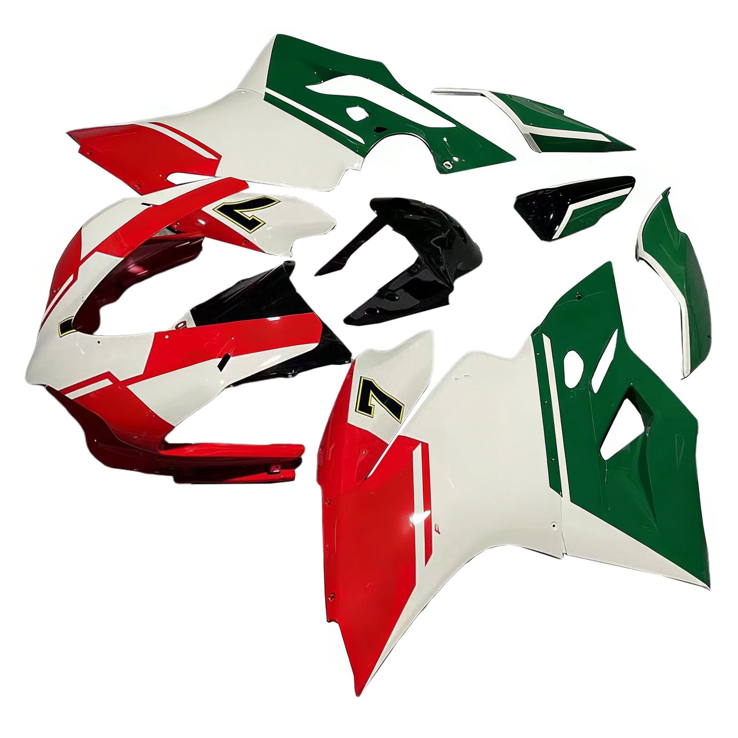Amotopart 2015-2020 Ducati 1299 959 Red&Green Style2 Fairing Kit